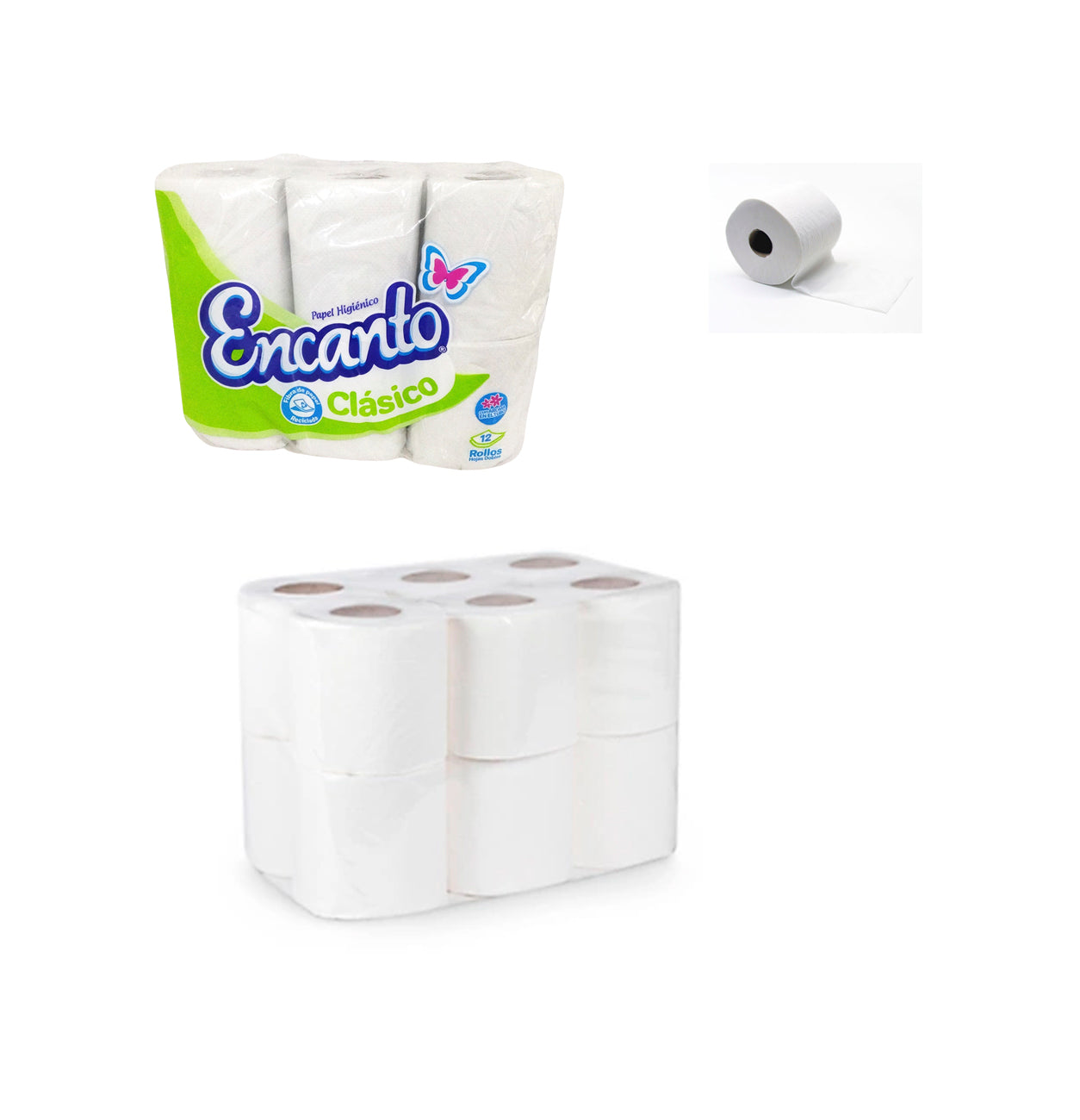 Papel Higiénico Doble Hoja 12PCS