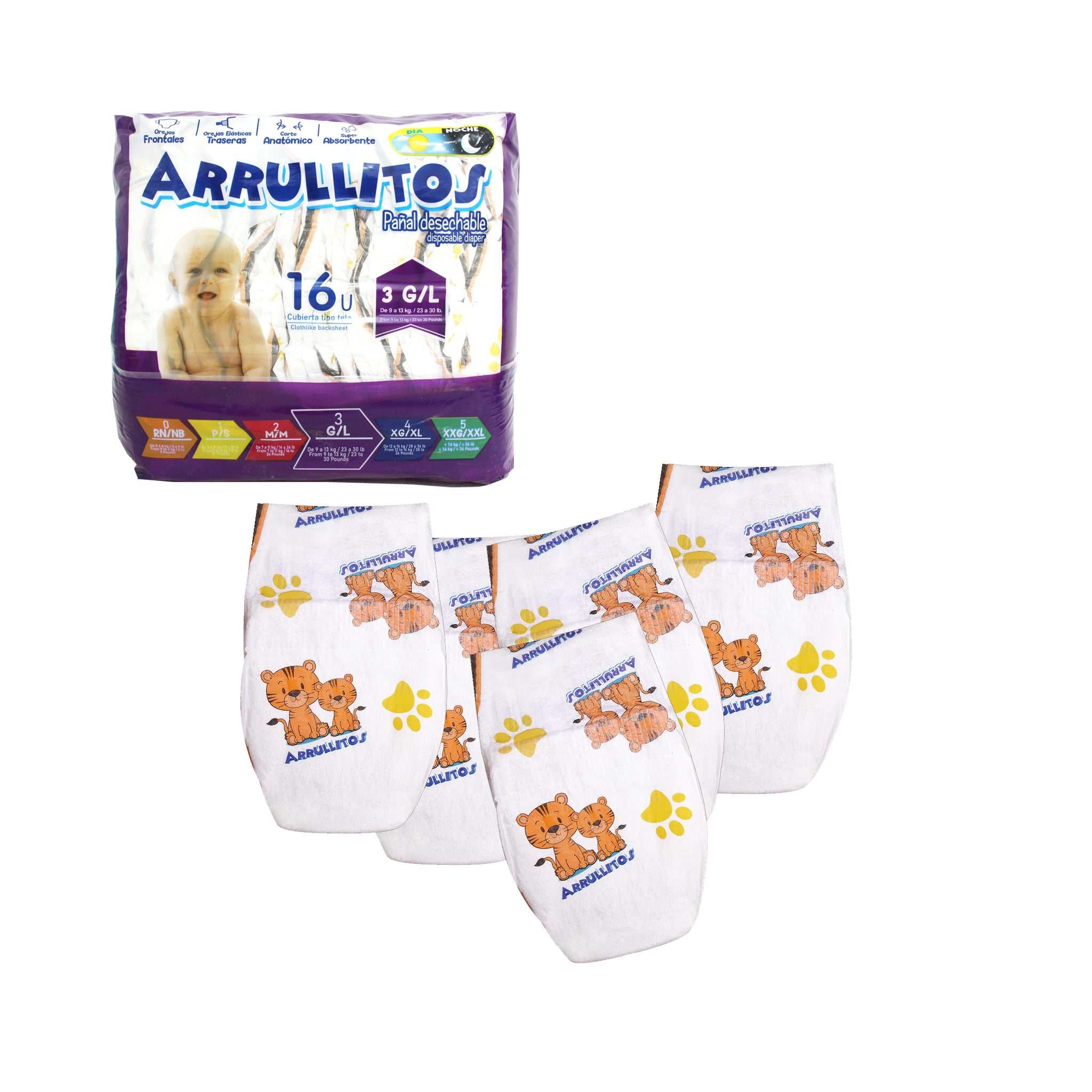 Pañales Desechables G/L 9-13KG 16PCS