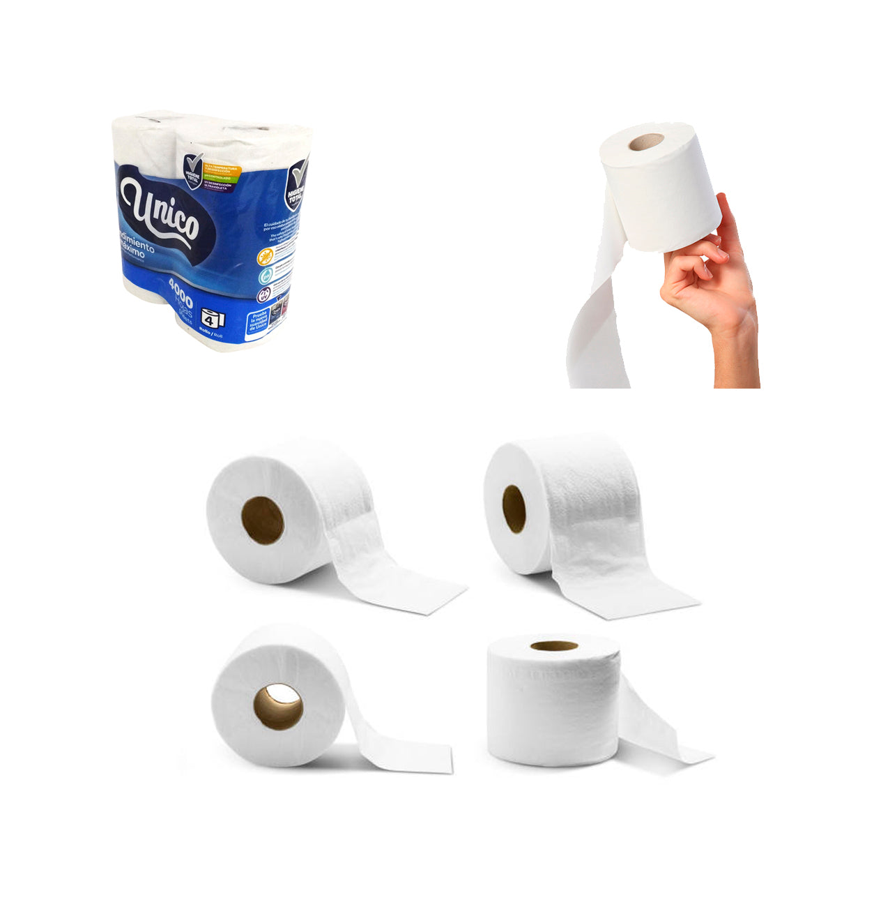Papel Higiénico 1000Hojas 4PCS