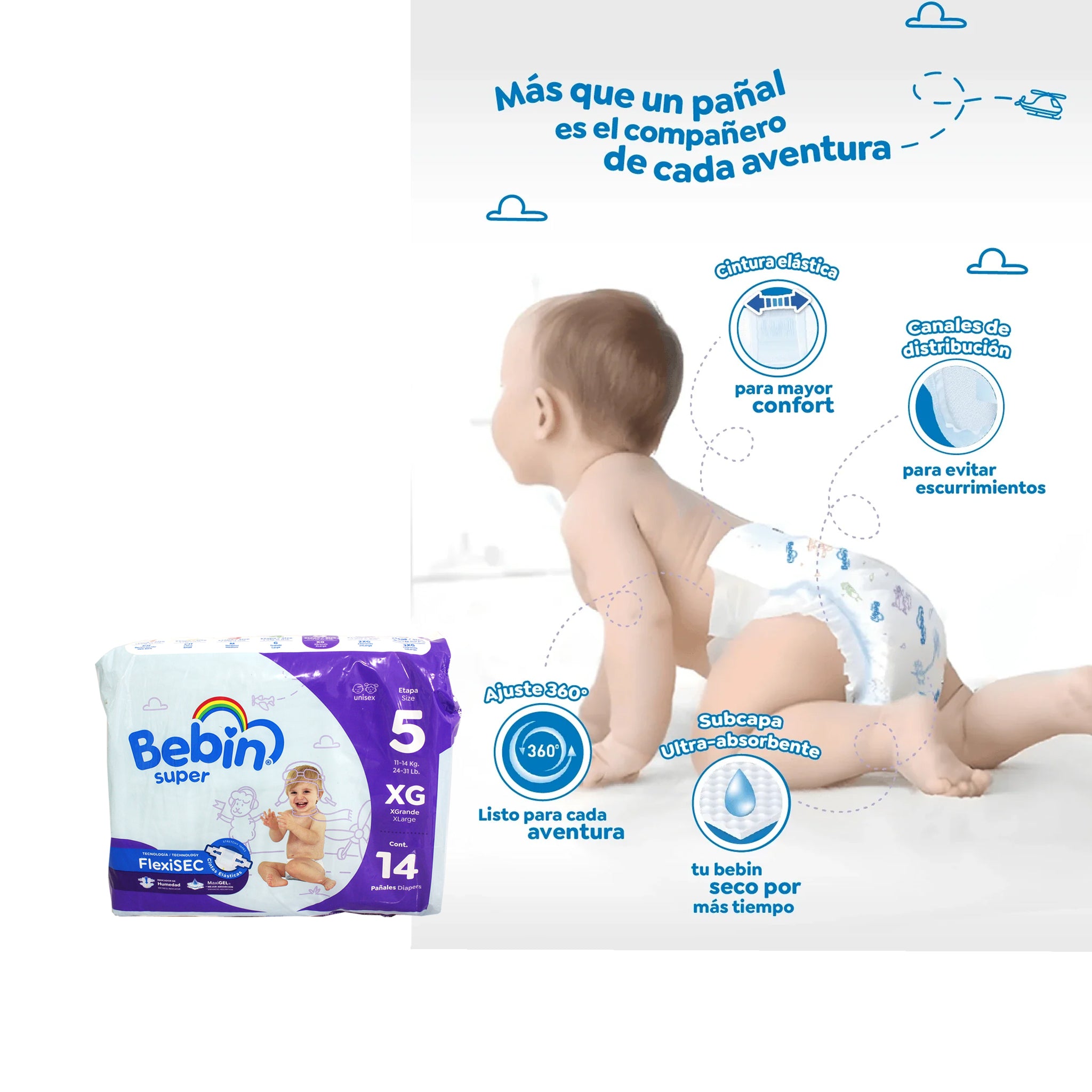 Pañales Desechables XG 11-14KG 14PCS
