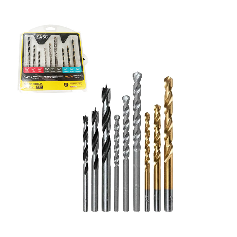 Set Mixto De Brocas 9PCS