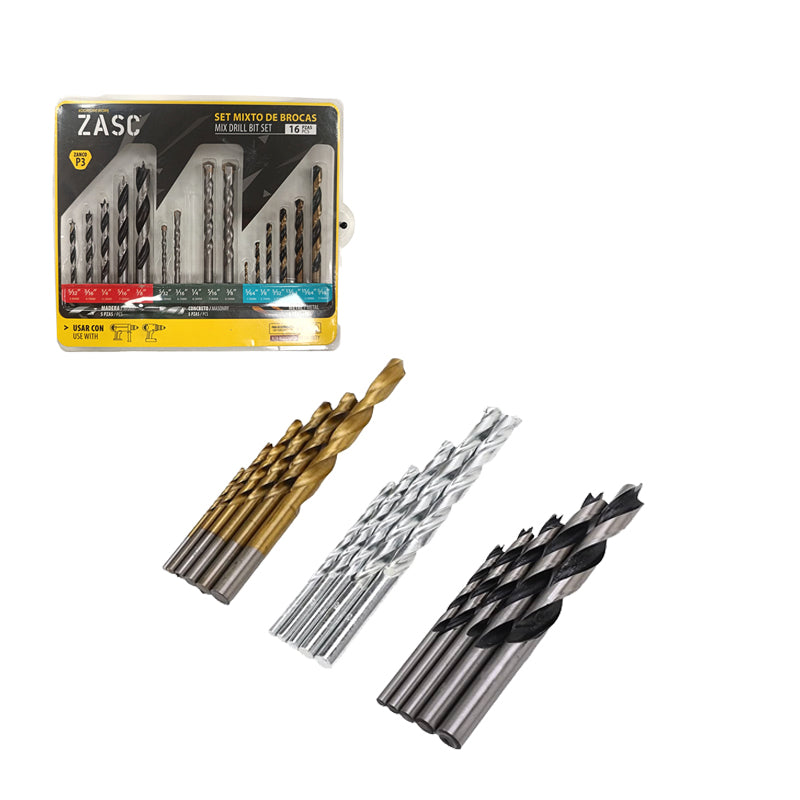 Set Mixto De Brocas 16PCS