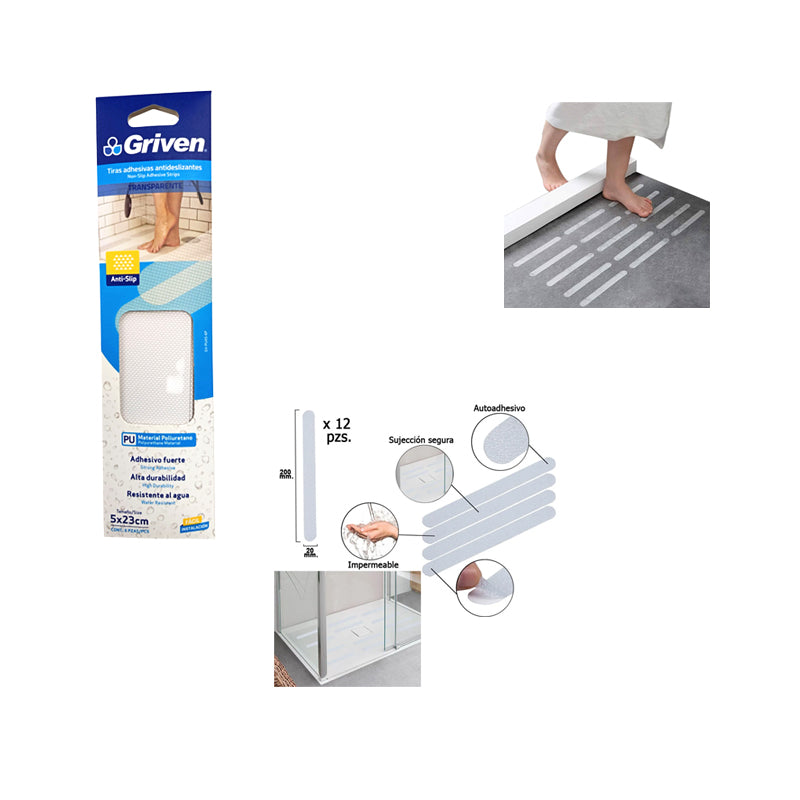 Tiras Adhesivas Antideslizante 5X23CM 6PCS