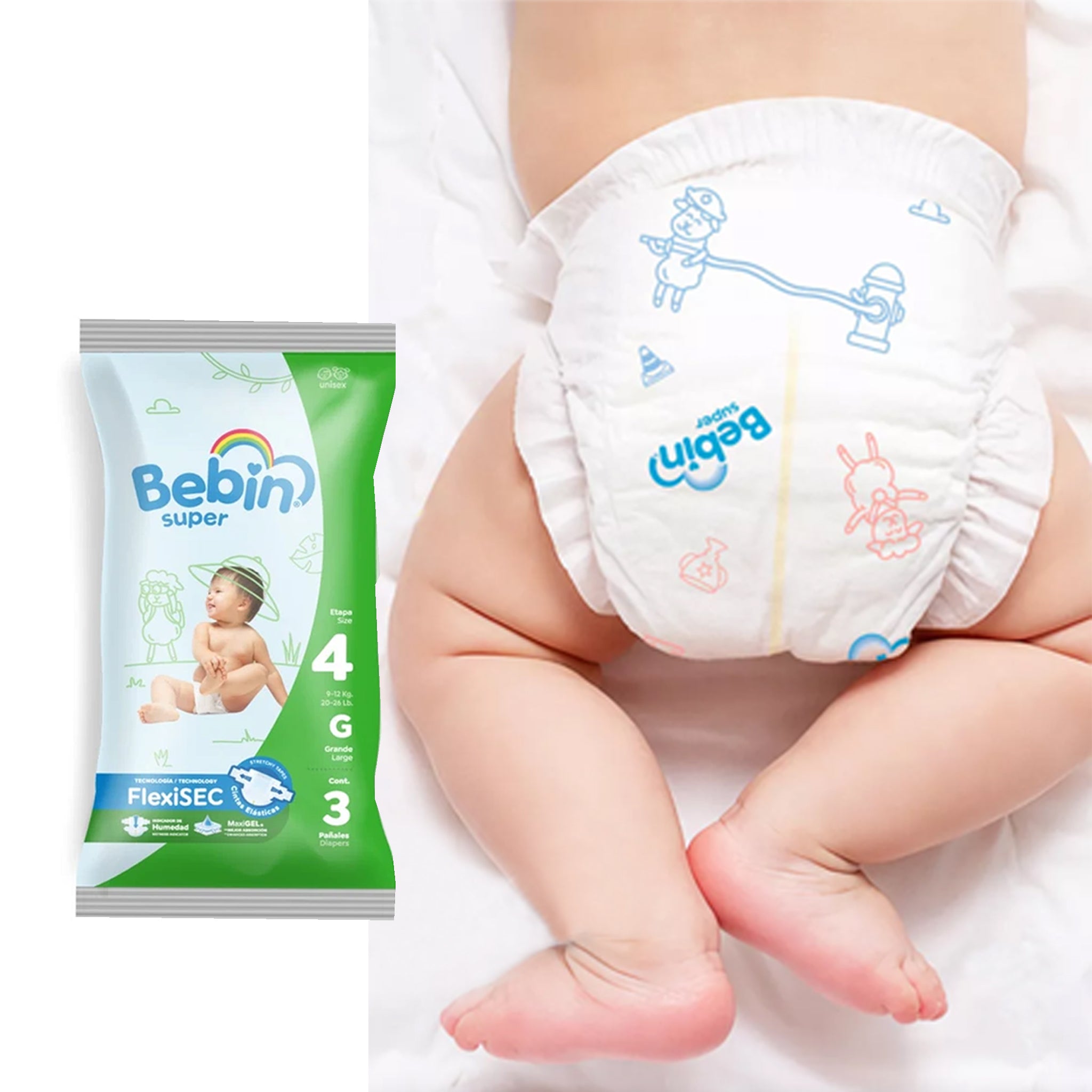 Pañales Desechables G 9-12KG 3PCS