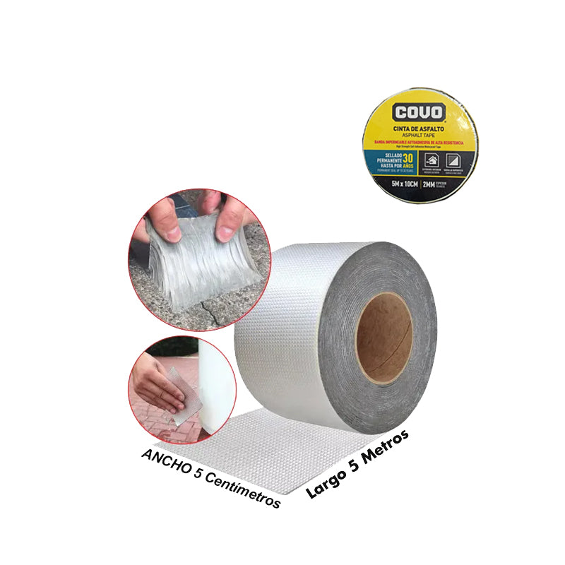Cinta De Asfalto 5M X 10CM 2MM Espesor