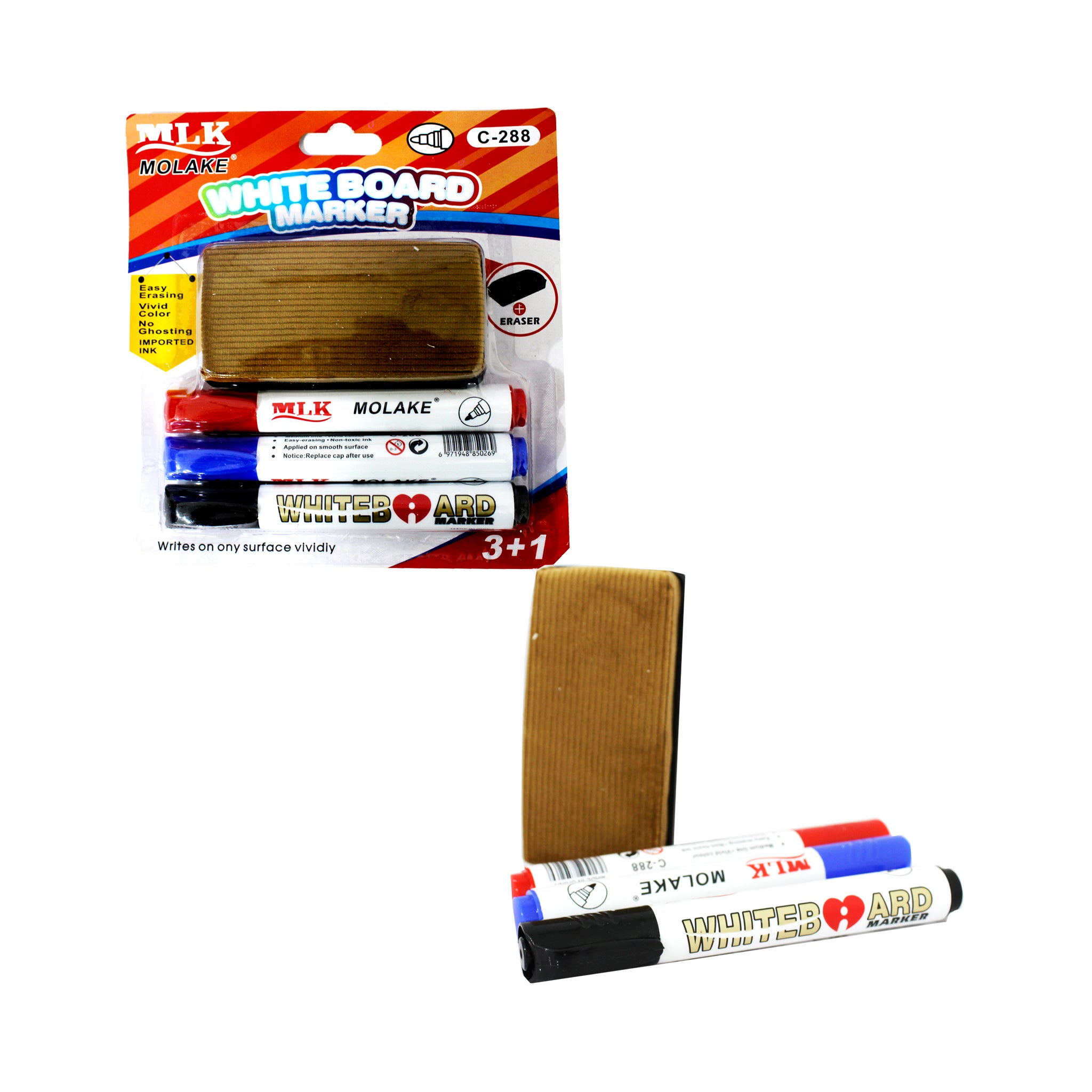 Marcadores Y Borrador Para Pizarra 4PCS