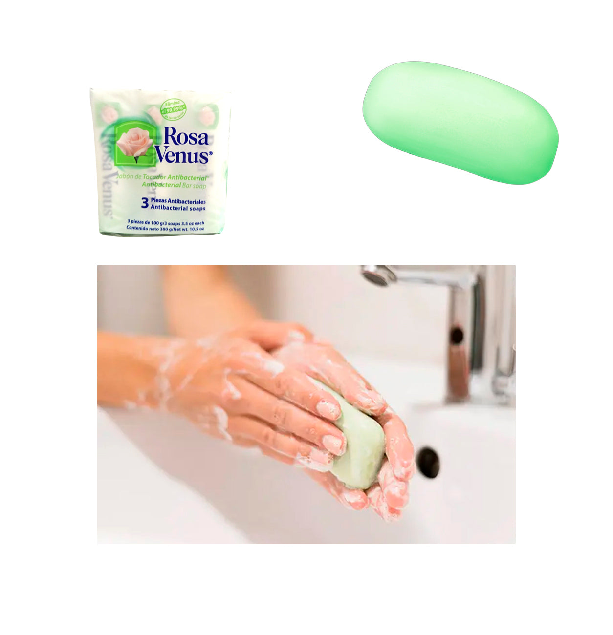 Jabón En Barra Para Baño 300g 3PCS