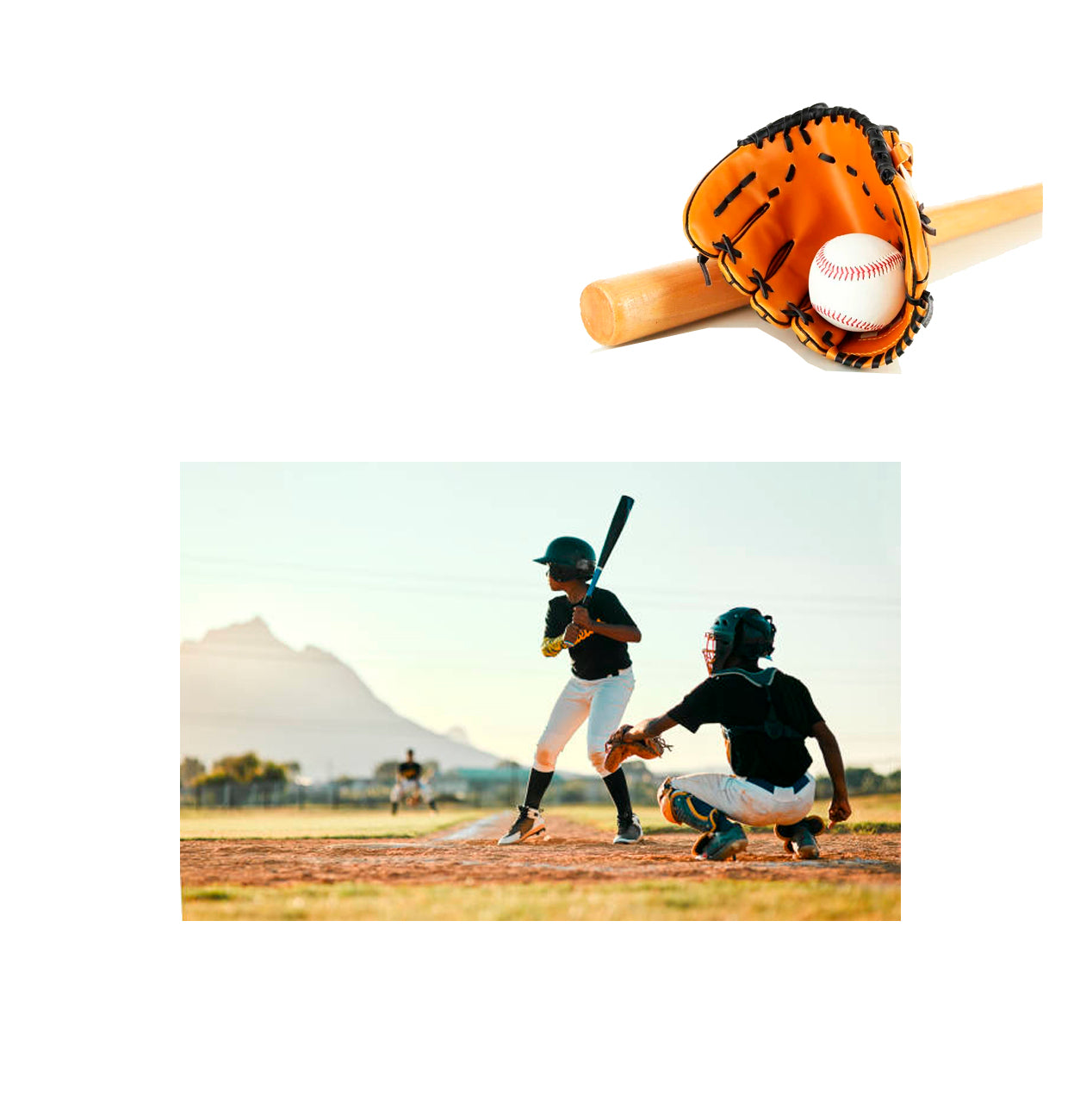 Set De Guante, Bate Y Pelota De Beisbol