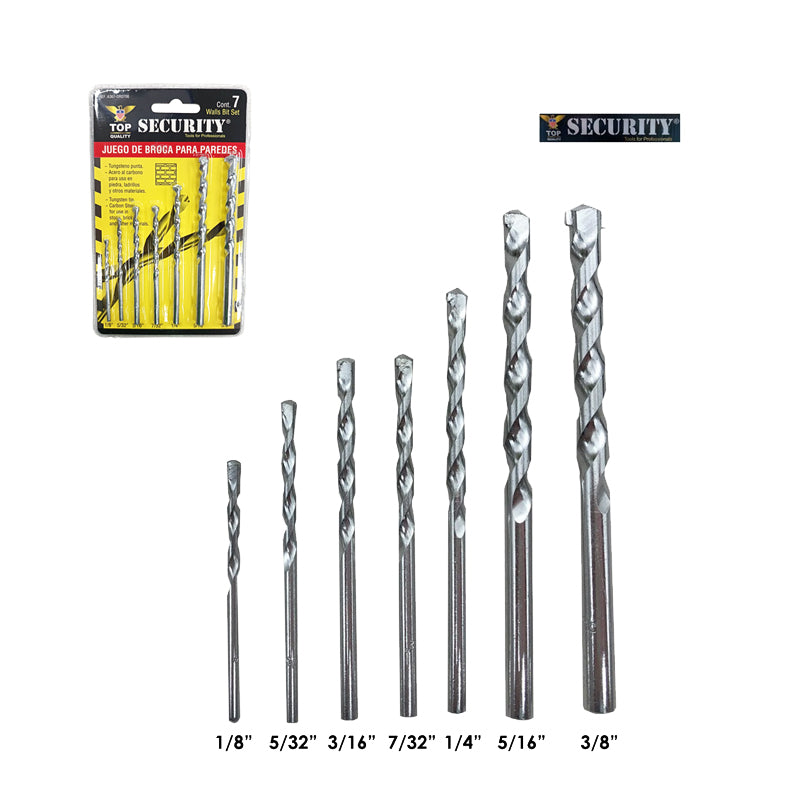 Set De Juego De Broca Para Paredes 7PCS