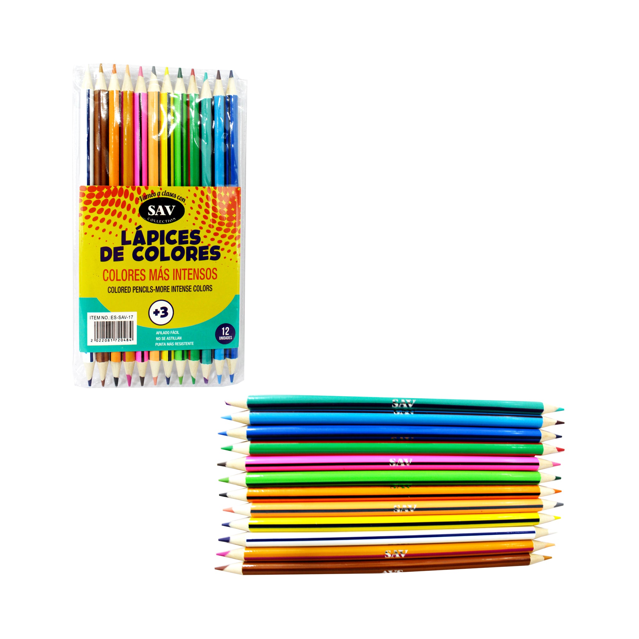 Lápices De Colores Doble Punta 12PCS