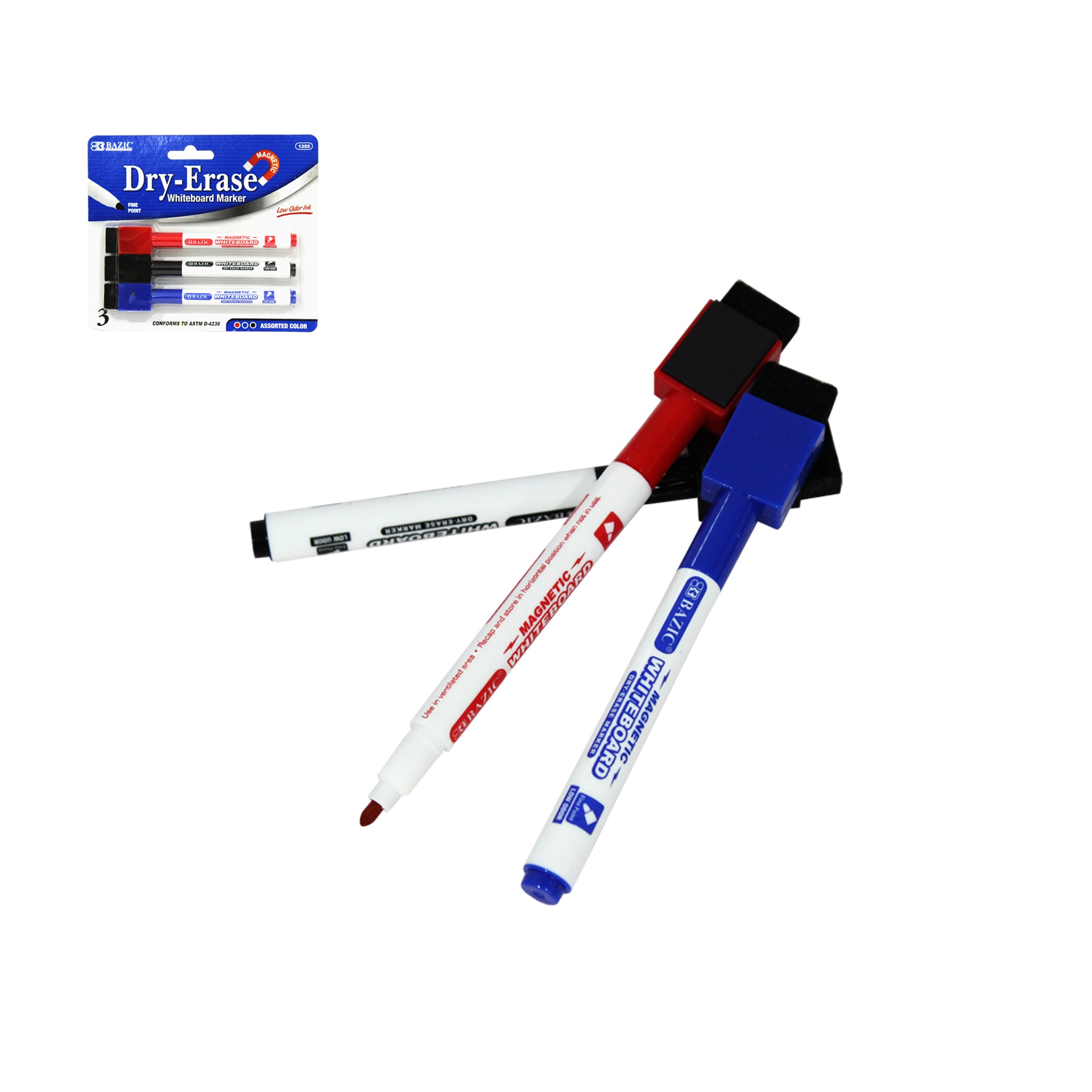 Marcadores De Tablero Con Borrador 3PCS
