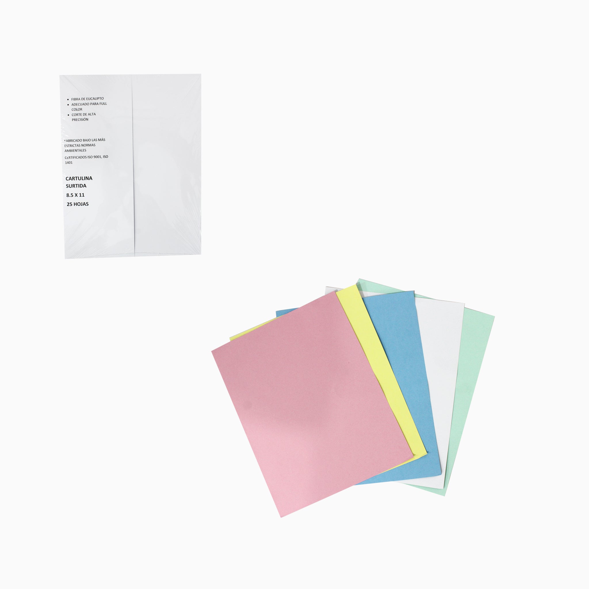 Block De Cartulina Colores Pasteles 8.5X11