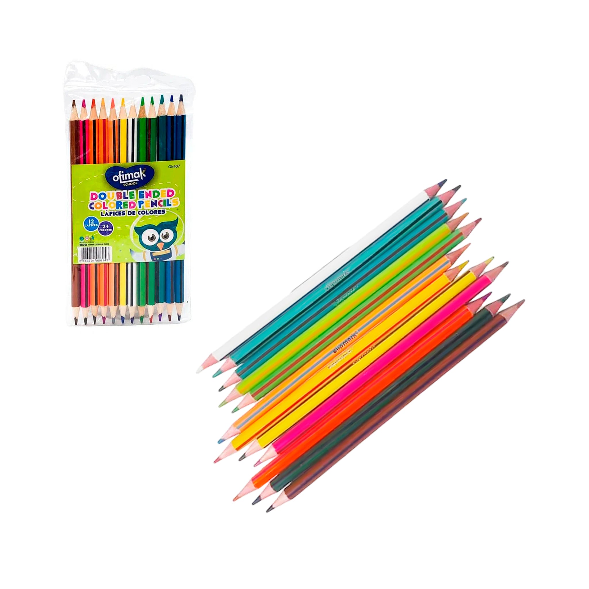 Lápices De Colores Doble Punta 12PCS