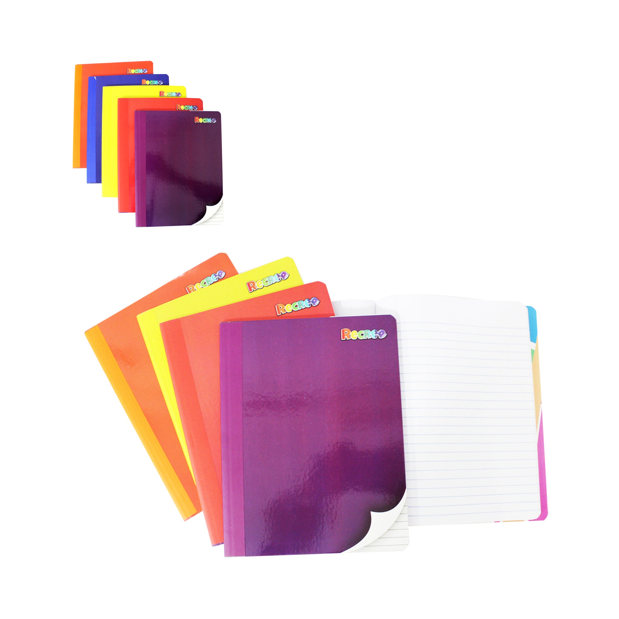 Cuaderno Raya Ancha Grande 200PAG (Lisos) 6PCS