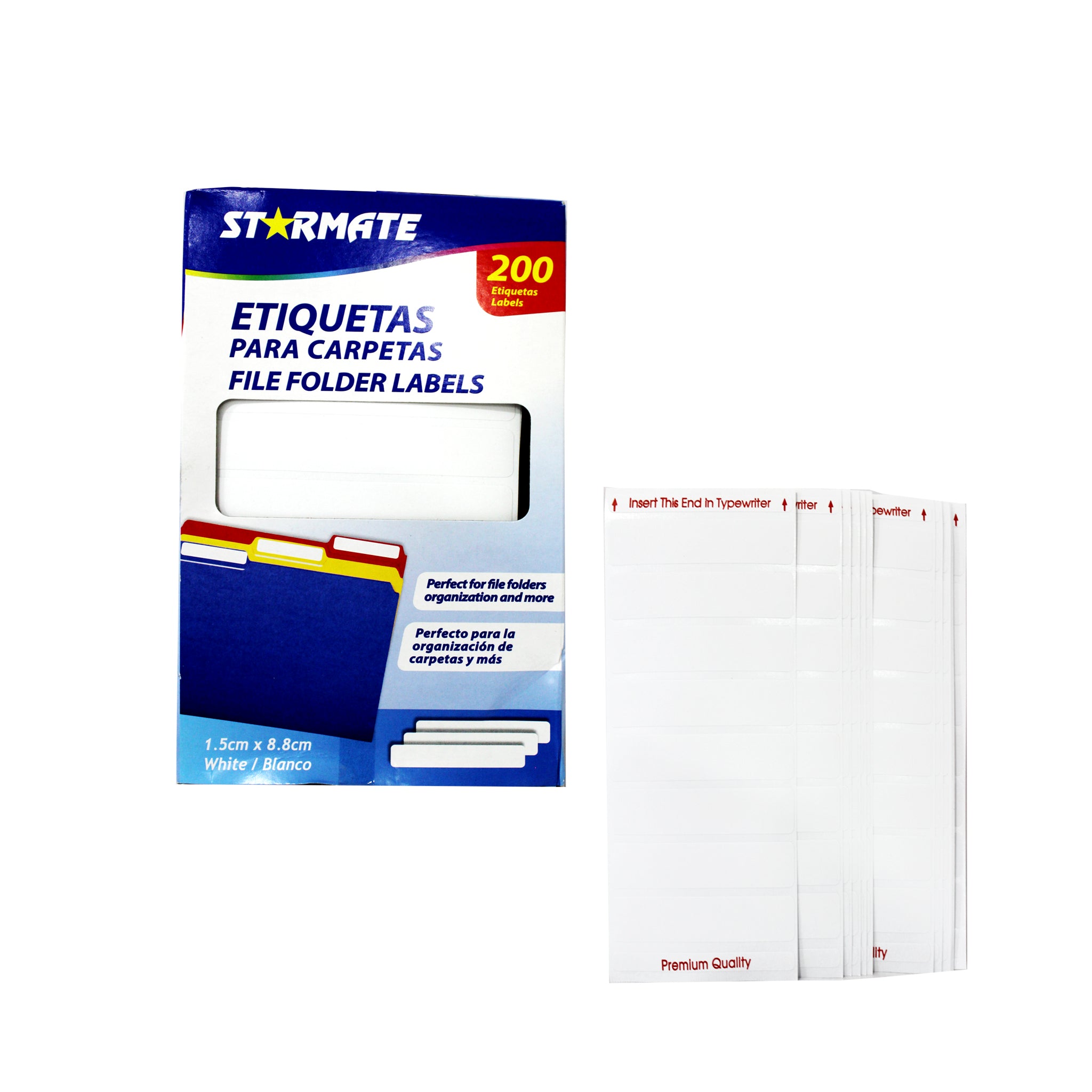 Etiquetas Para Carpetas 1.5X8.8cm 200PCS