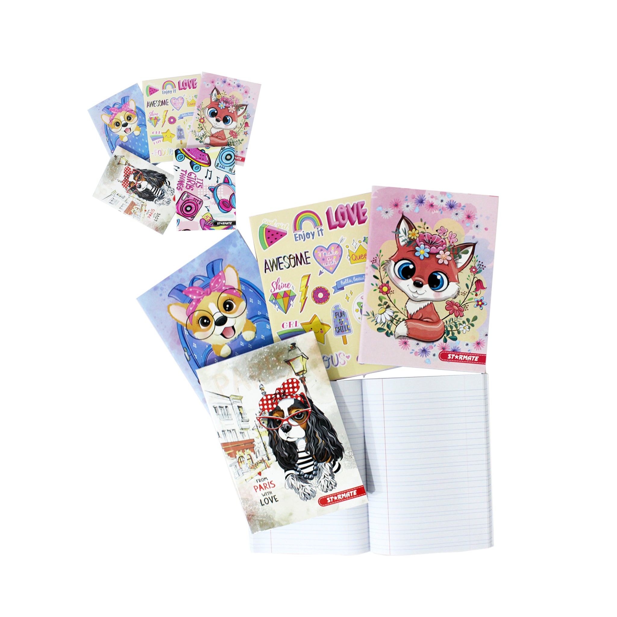 Cuaderno Doble Raya Chico 200PAG (Niña)