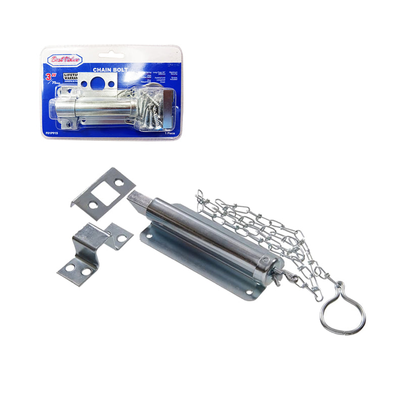 Picaporte Con Cadena De Seguridad  3"