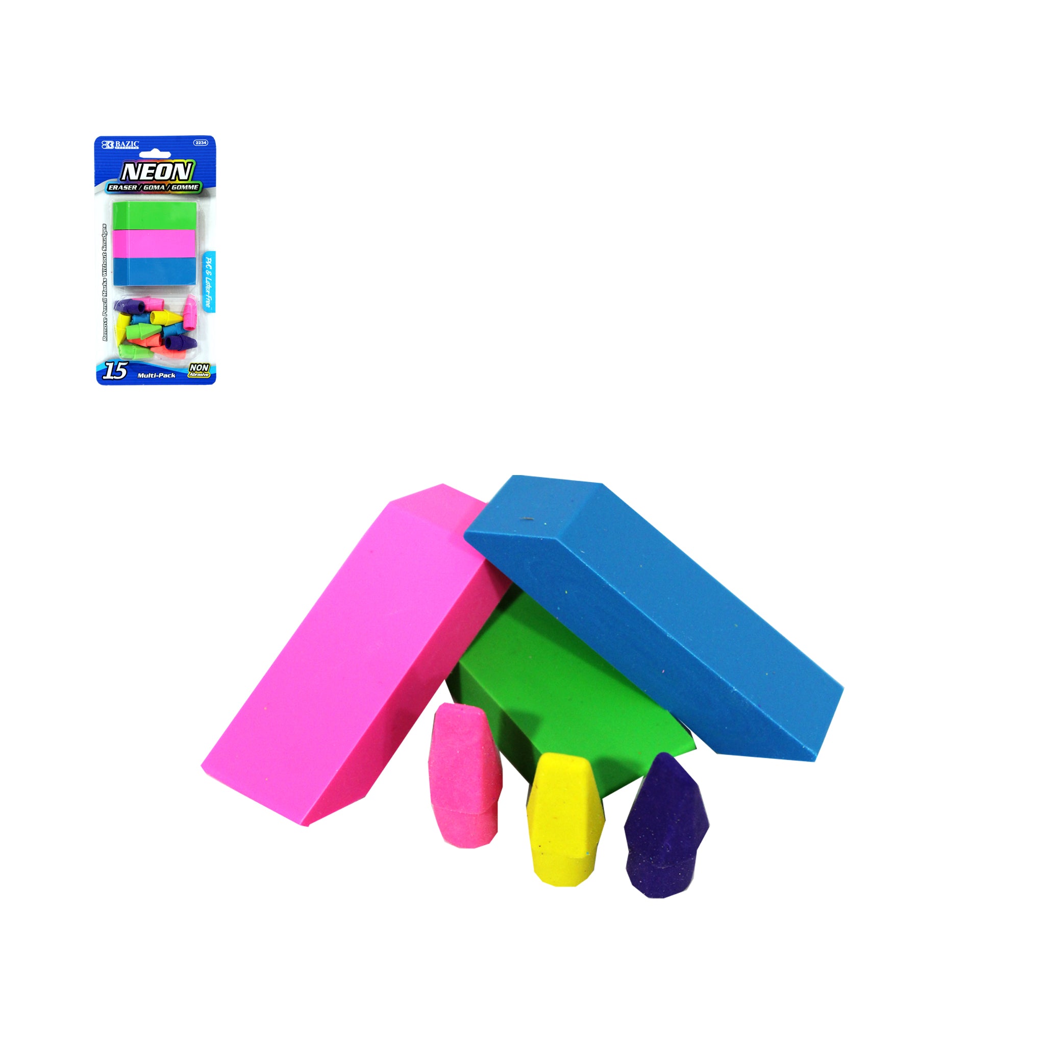 Borradores Colores Neón 15PCS