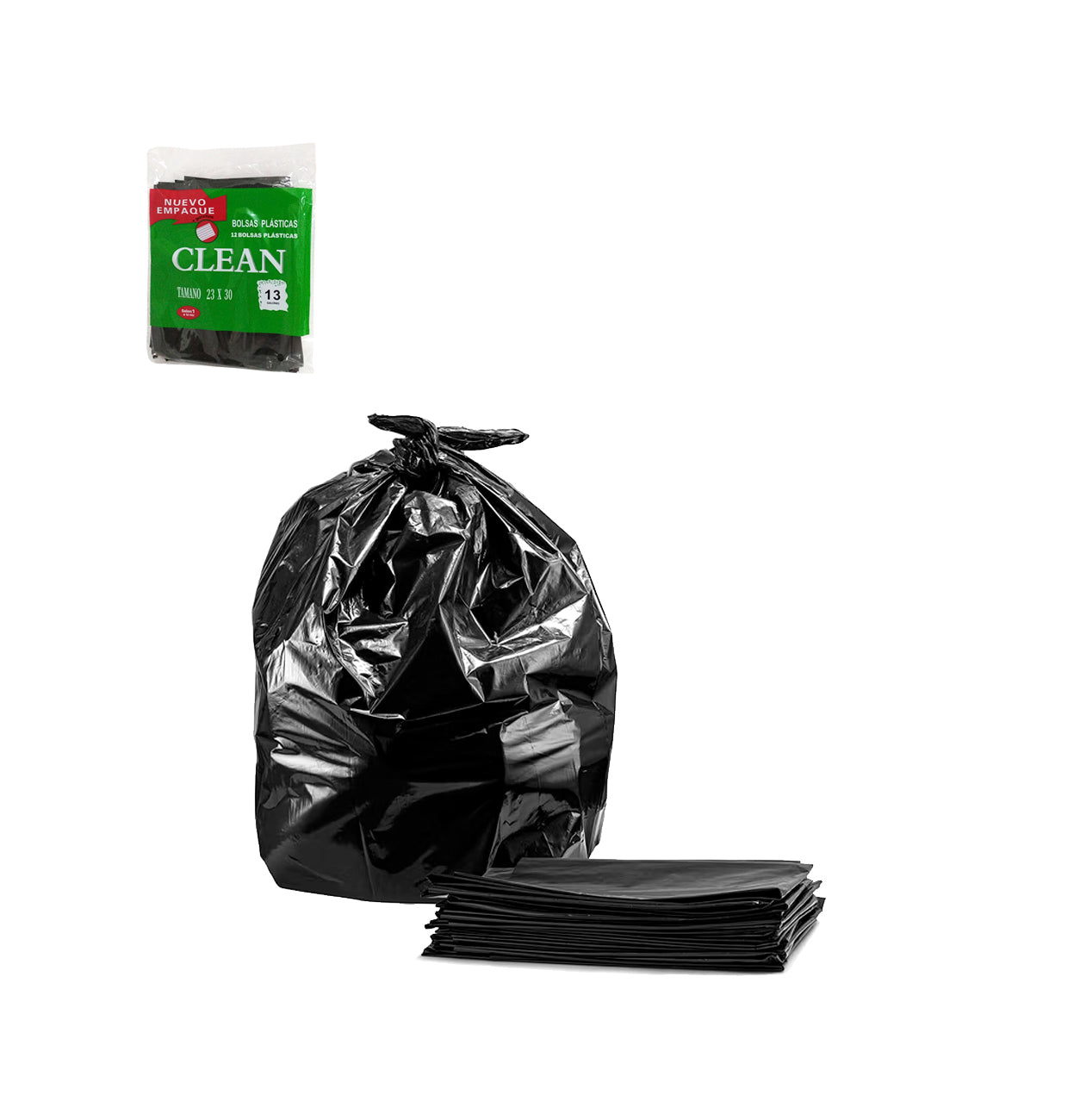 Bolsas Plásticas Negras 23x30" 12PCS