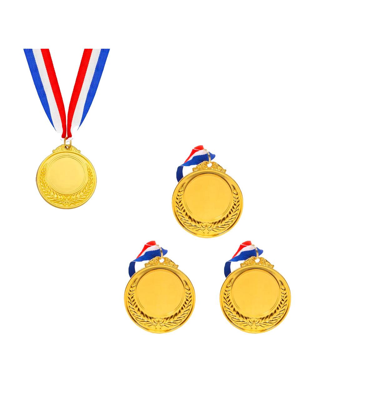 Medallas De Acero Inoxidable Dorada