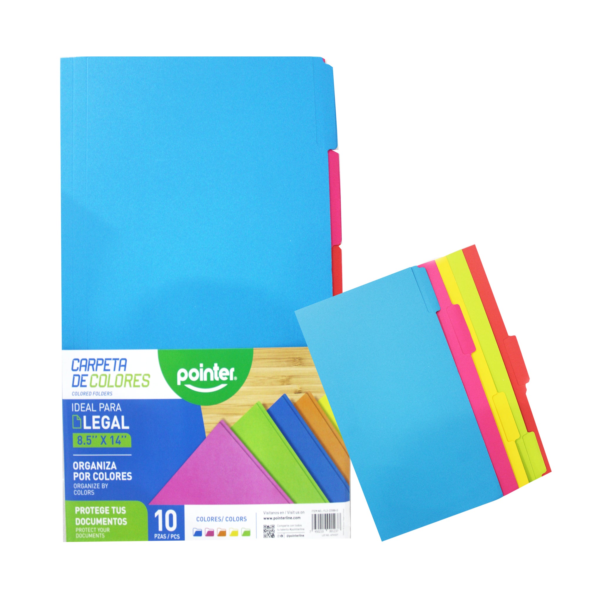 Carpeta De Colores 8.5x14