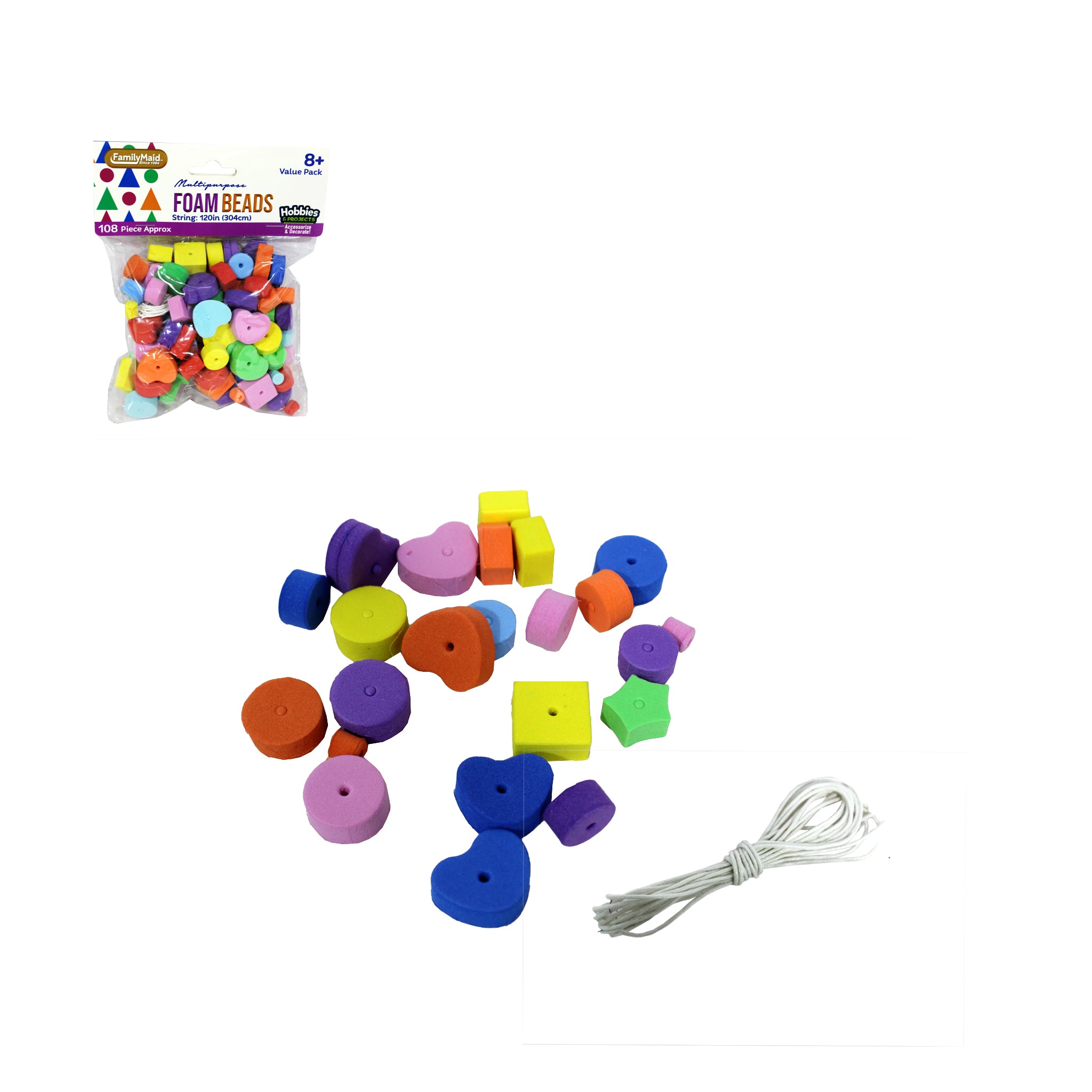 Figuras De Foam Para Enhebrar 108PCS