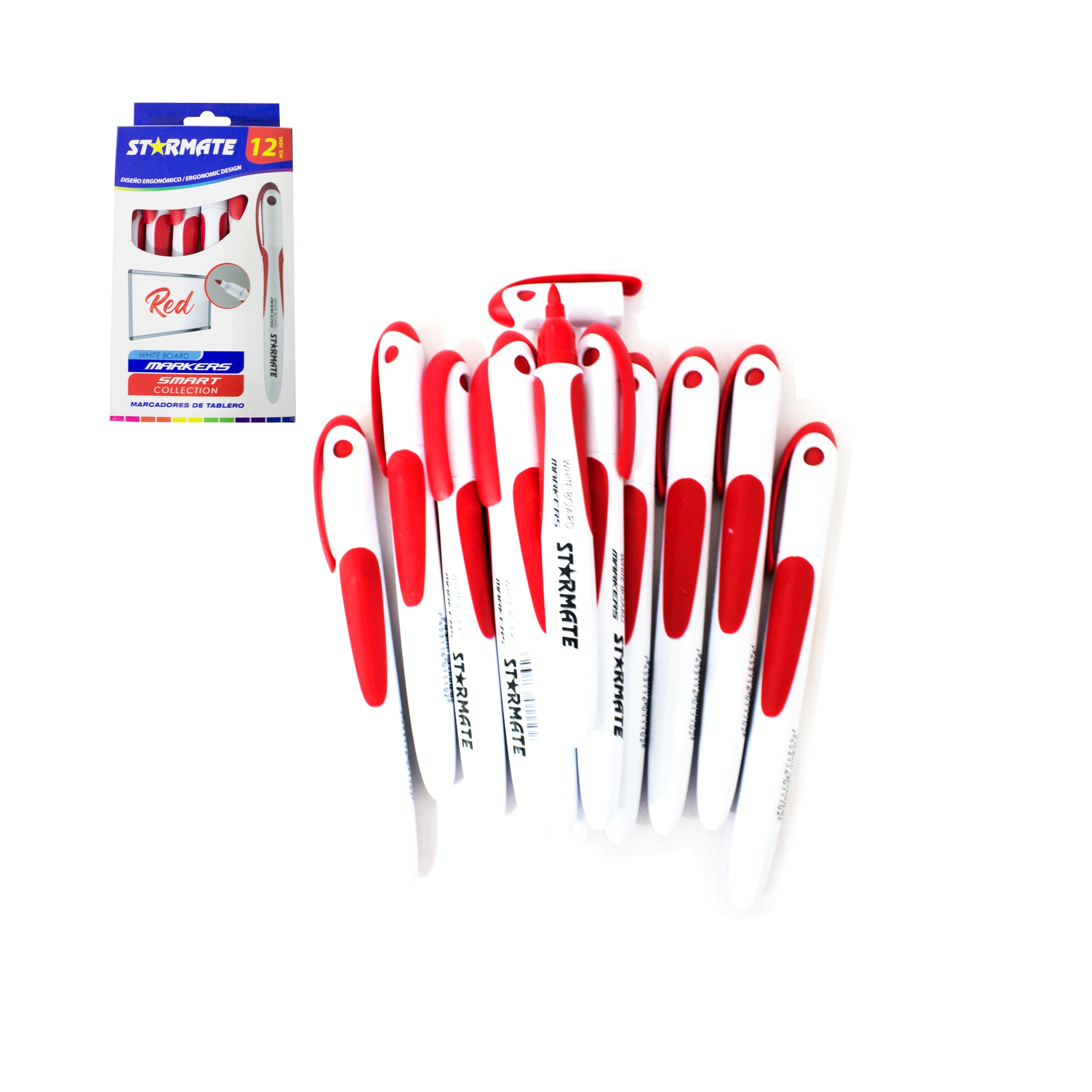 Marcadores Para Pizarra Rojo 12PCS