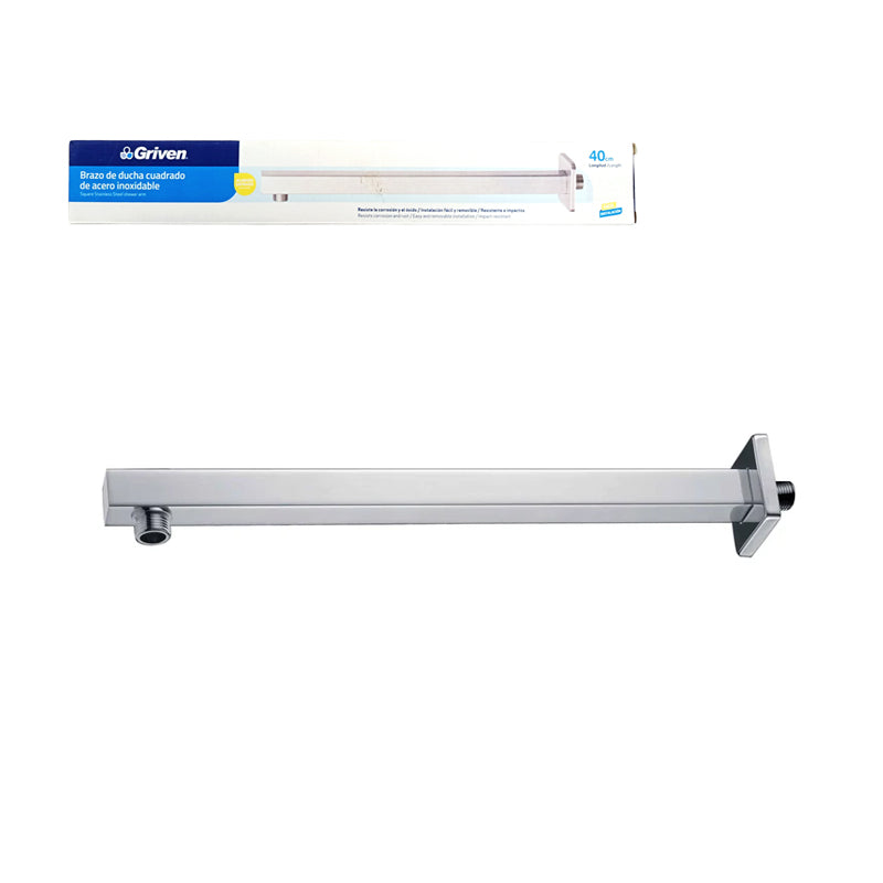 Brazo De Ducha Cuadrado De Acero Inoxidable 40CM