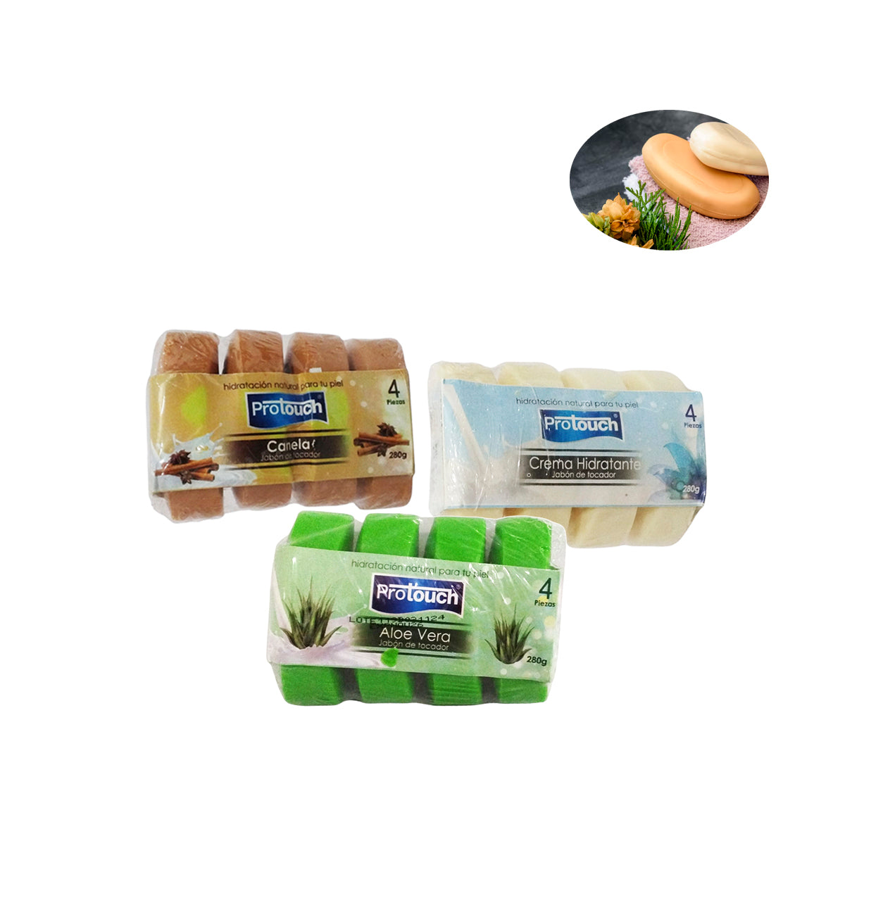 Jabón En Barra Para Baño 280g 4PCS