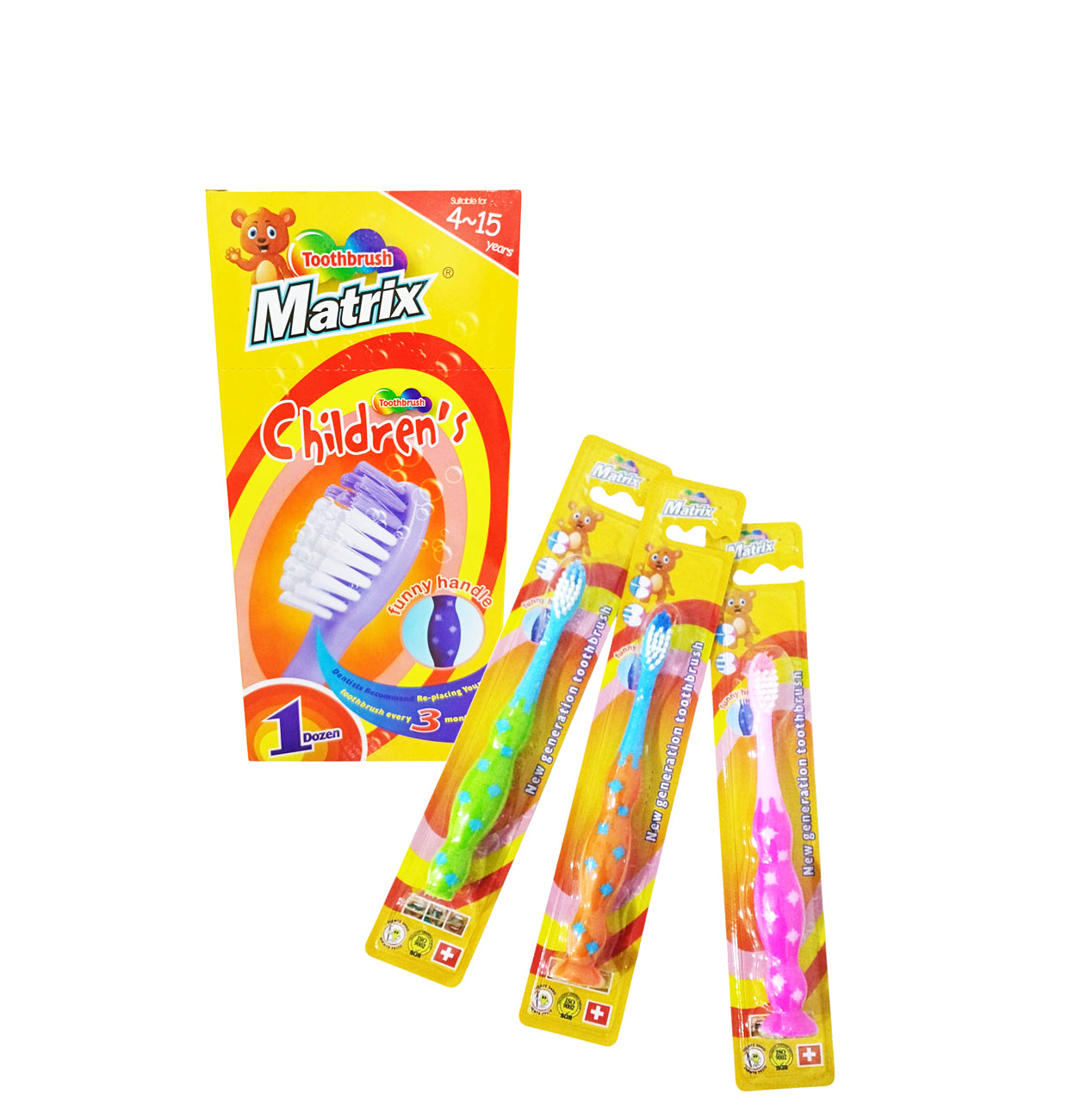 Cepillos De Dientes Para Niños 12PCS (Matrix)