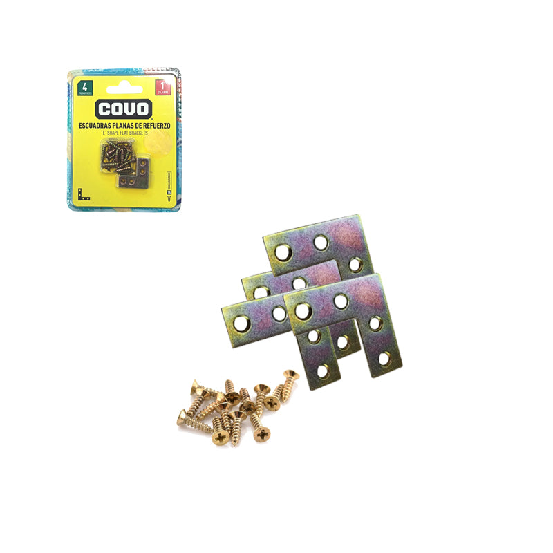 Escuadras Planas De Refuerzo 1" 4PCS (COVO)