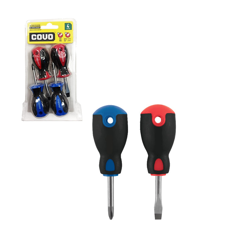 Set De Destornilladores 4PCS Punta Estrella Y Plana