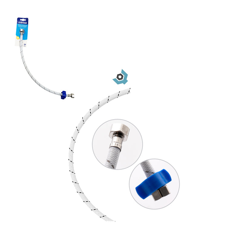 Manguera Flexible Para Lavamanos/Fregadero F1/2" X 1/2"  20"