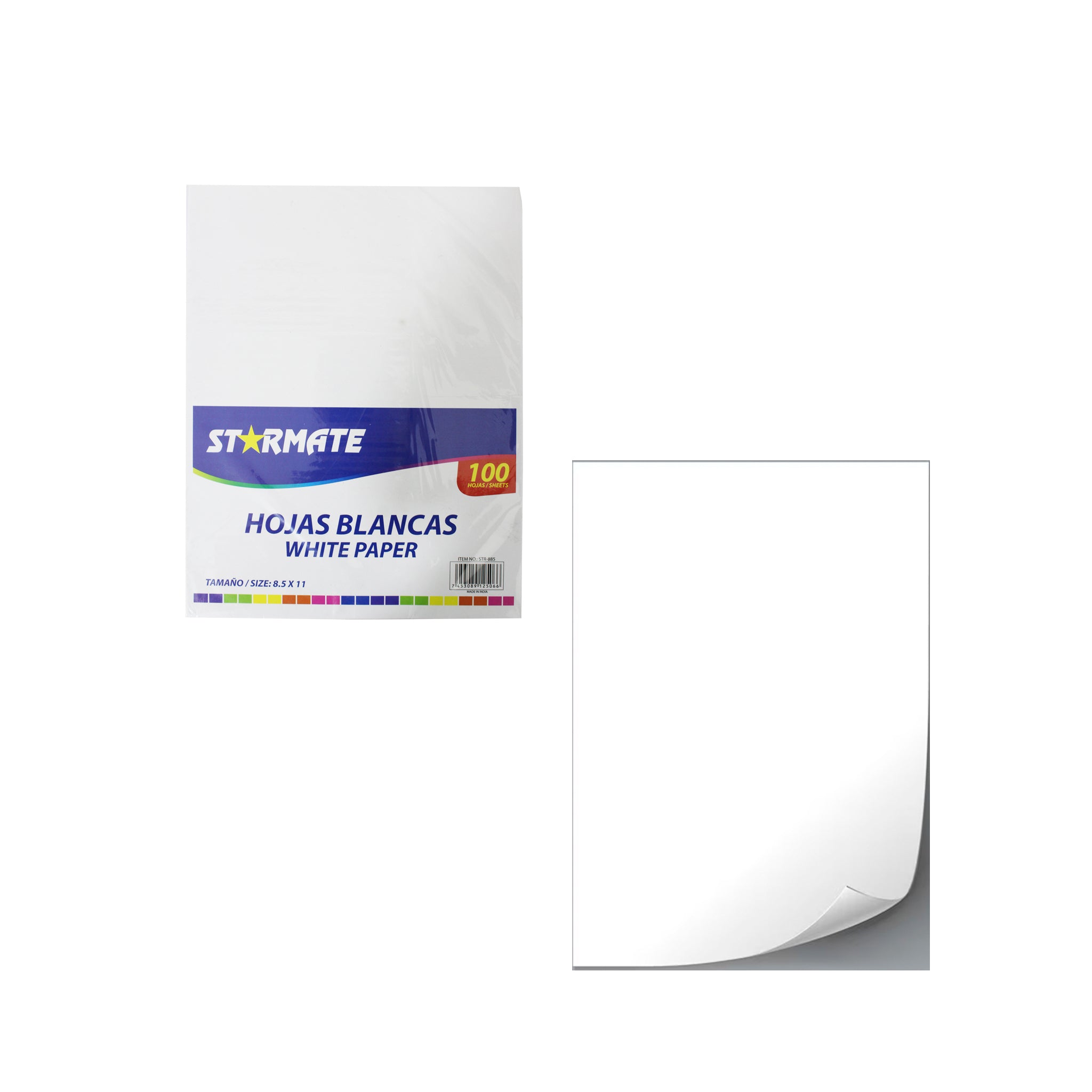 Block De Hojas Blancas 8.5x11" 100H