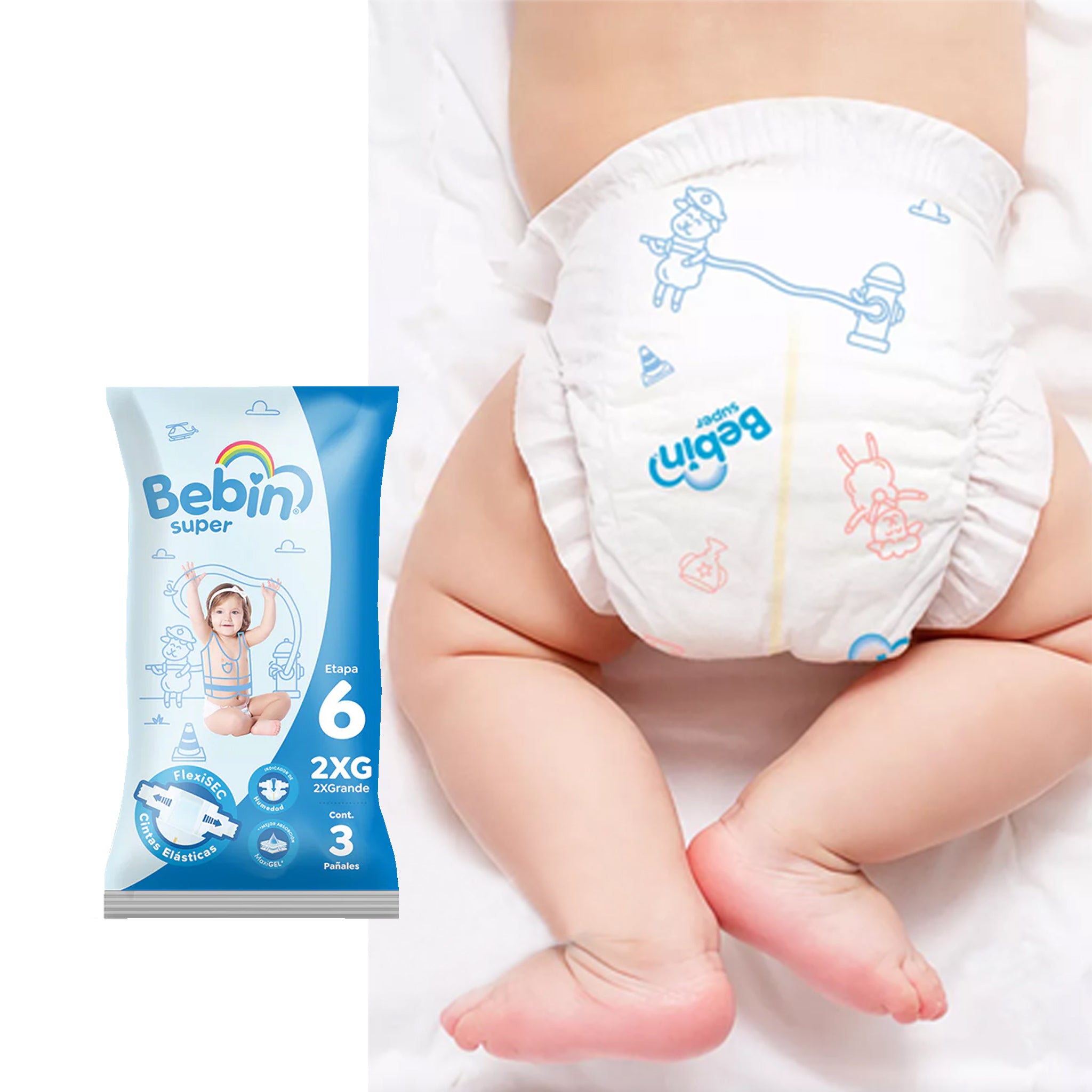 Pañales Desechables 2XG 13-16KG 3PCS