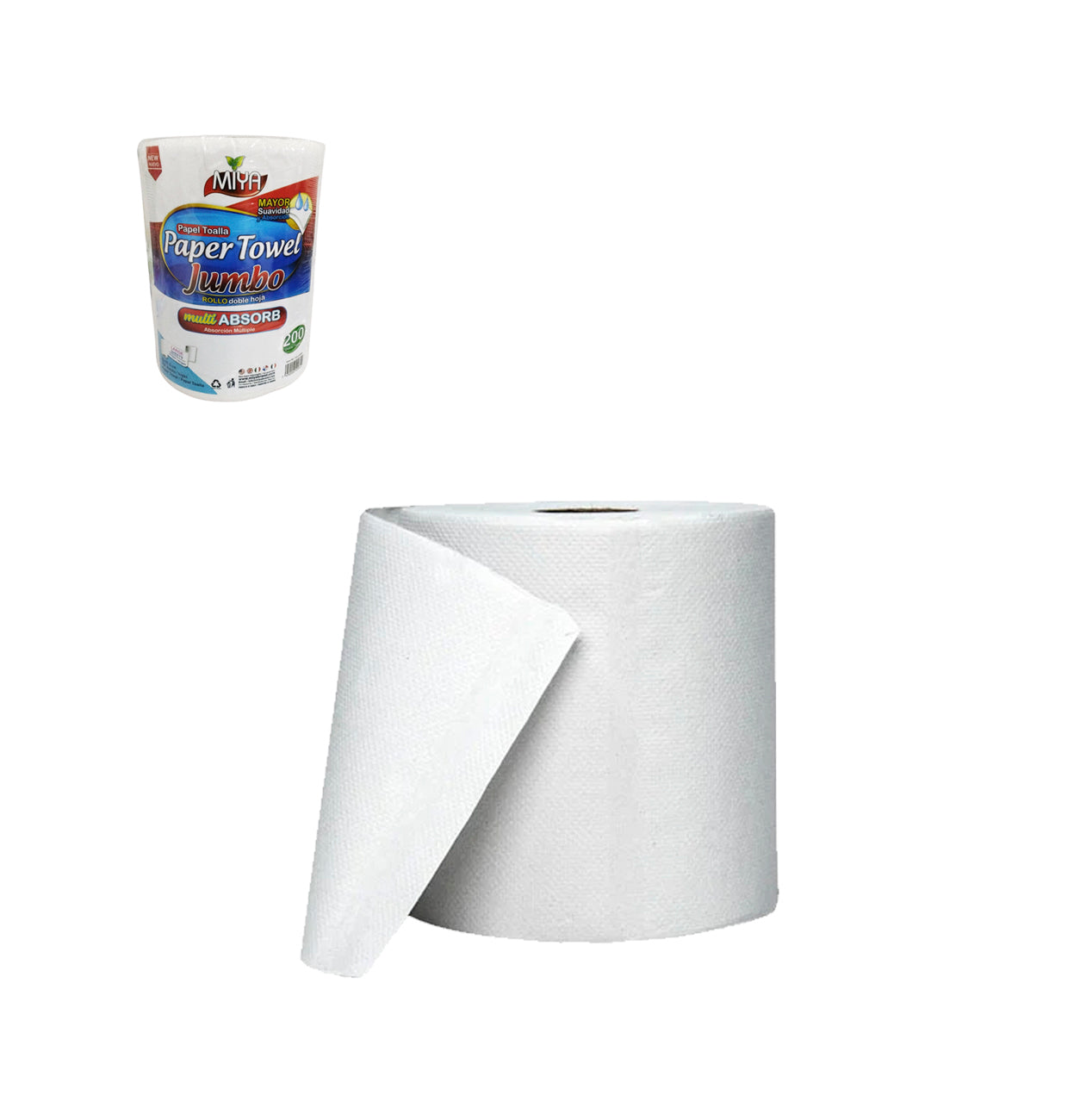 Papel Toalla  Jumbo Doble Hoja 200H