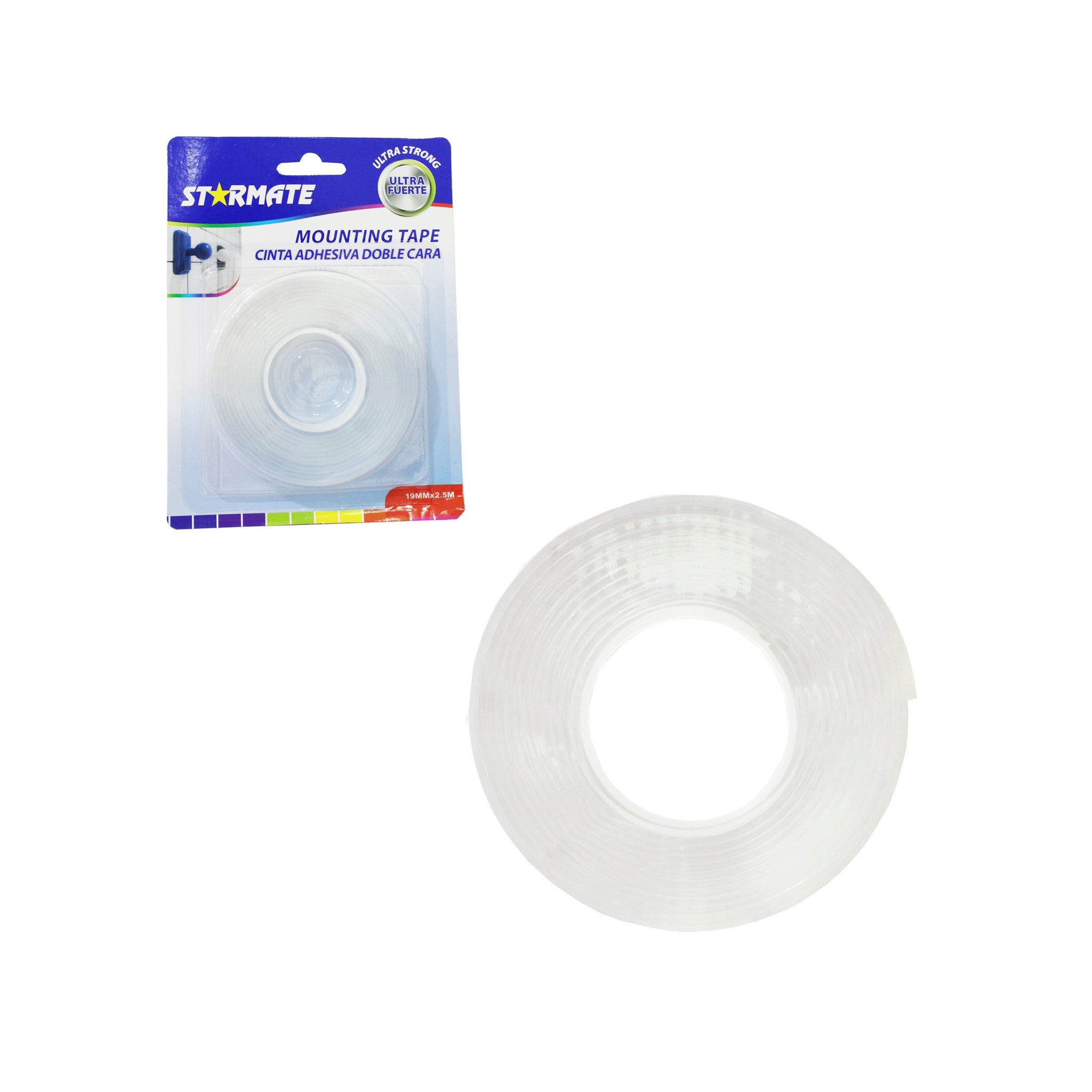 Cinta Adhesiva Doble Cara 19MM x 2.5M