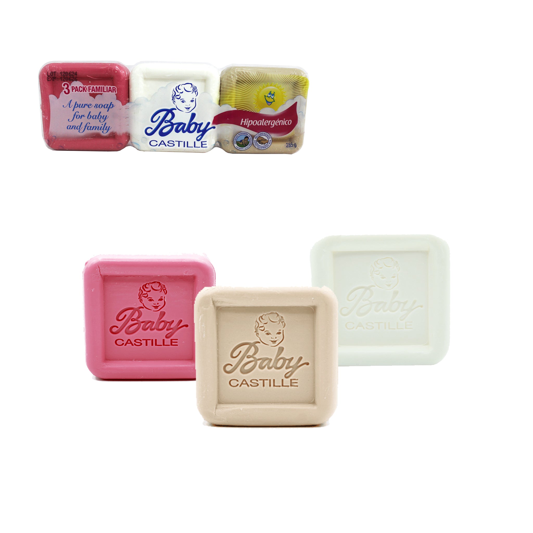 Jabón En Barra Hipoalergénico 285G 3PCS