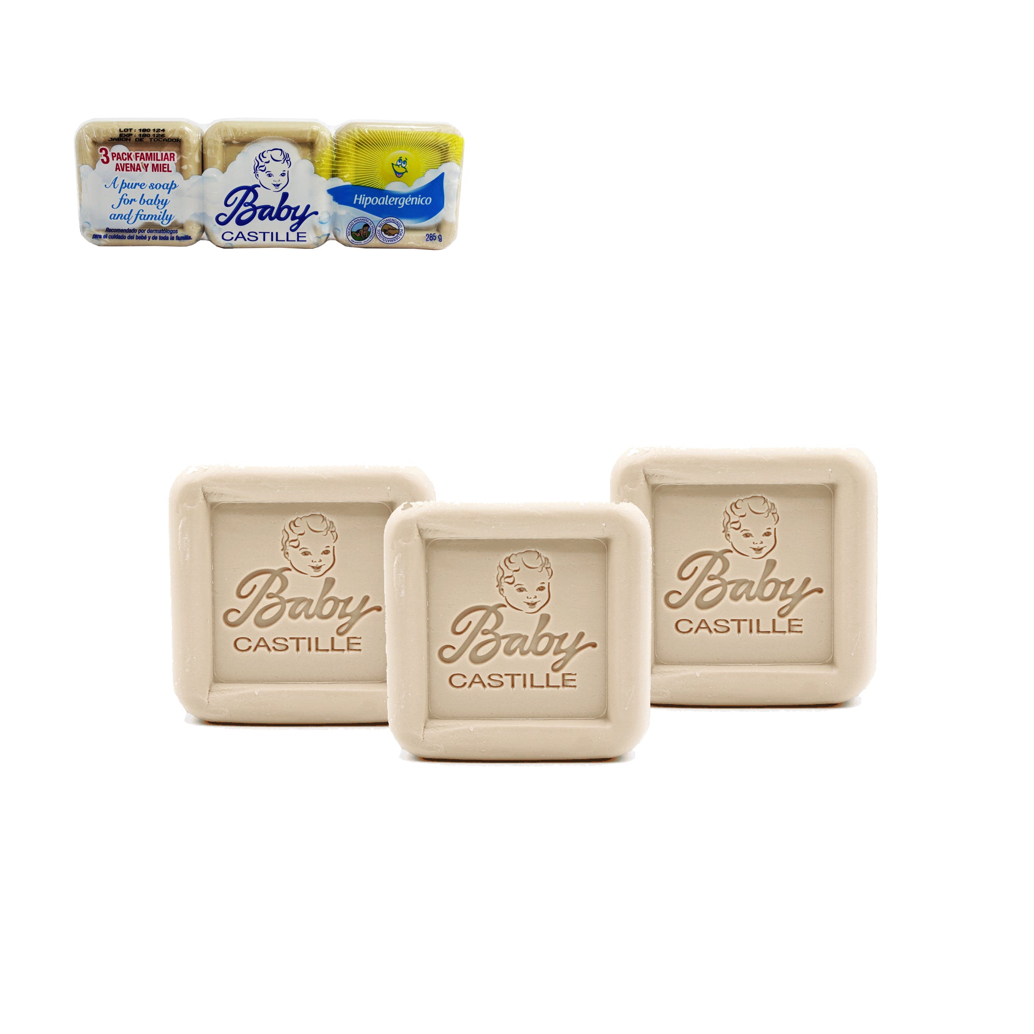 Jabón En Barra Hipoalergénico Avena Y Miel 285G 3PCS