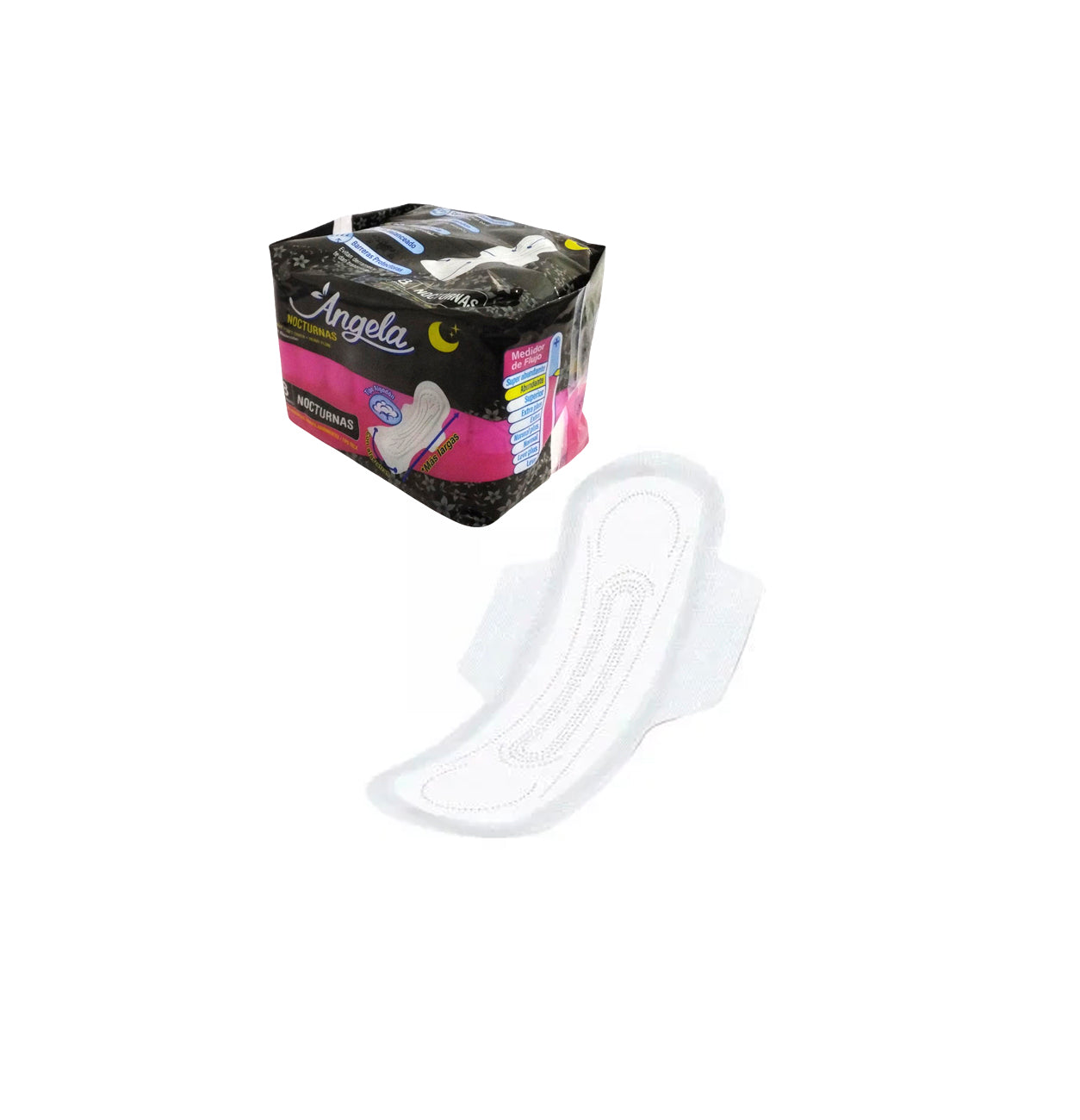 Toallas Sanitarias Con Alas Nocturnas 8PCS
