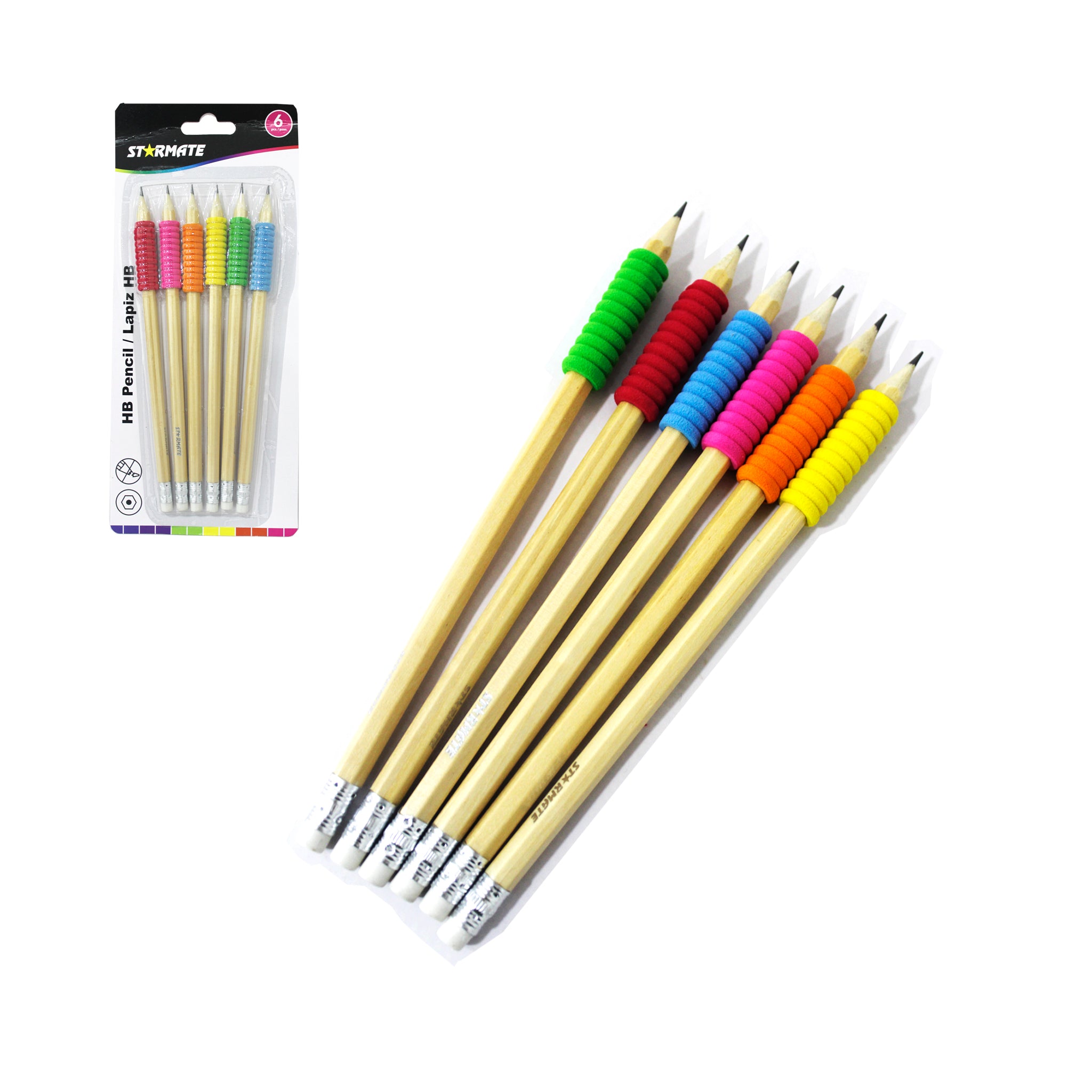 Lápiz Con Adaptador  HB 6PCS