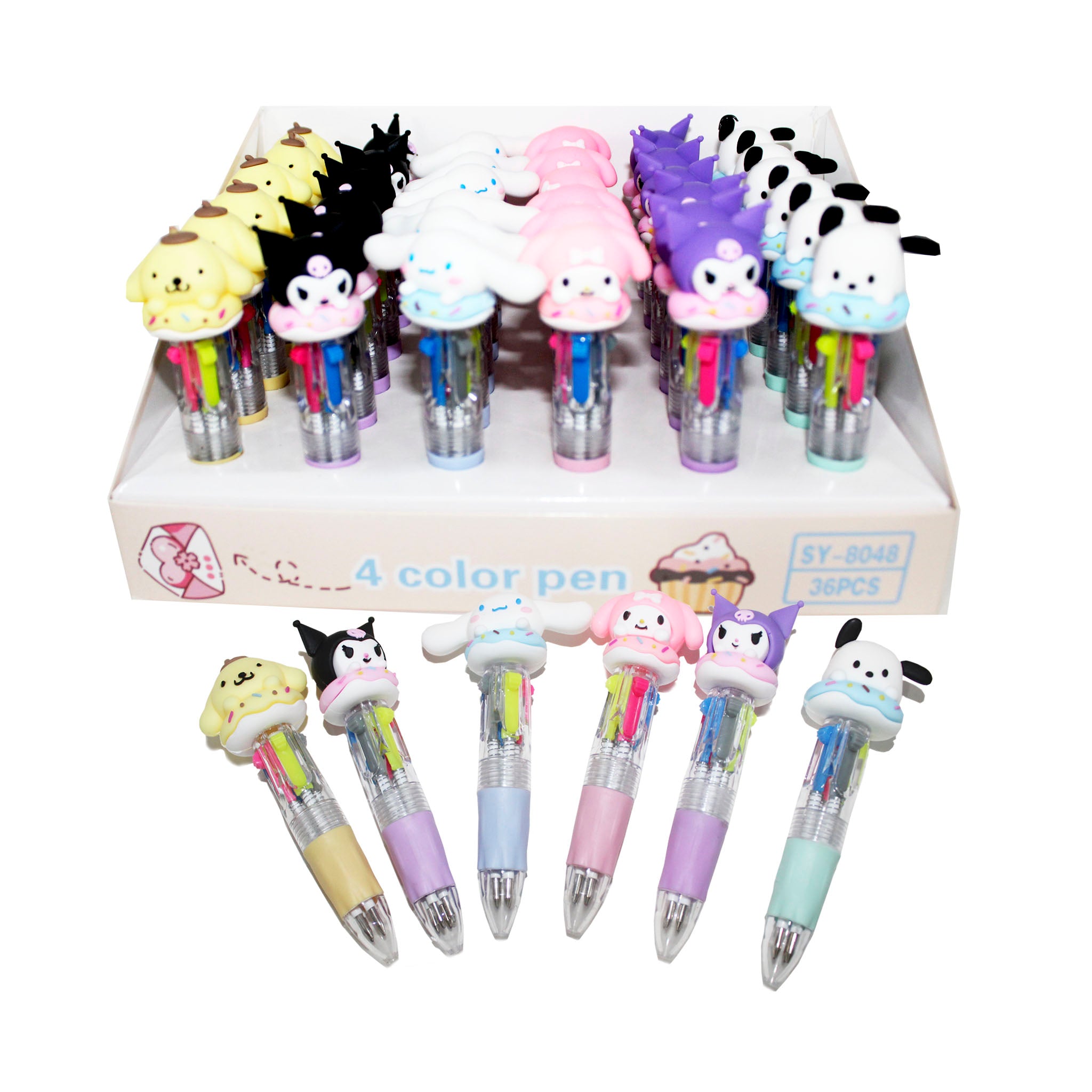 Bolígrafo Chico 6 Colores Con Diseño (Animales)