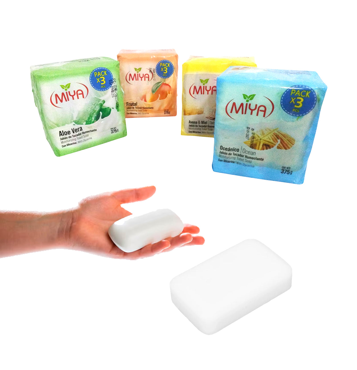 Jabón En Barra Para Baño 375g 3PCS