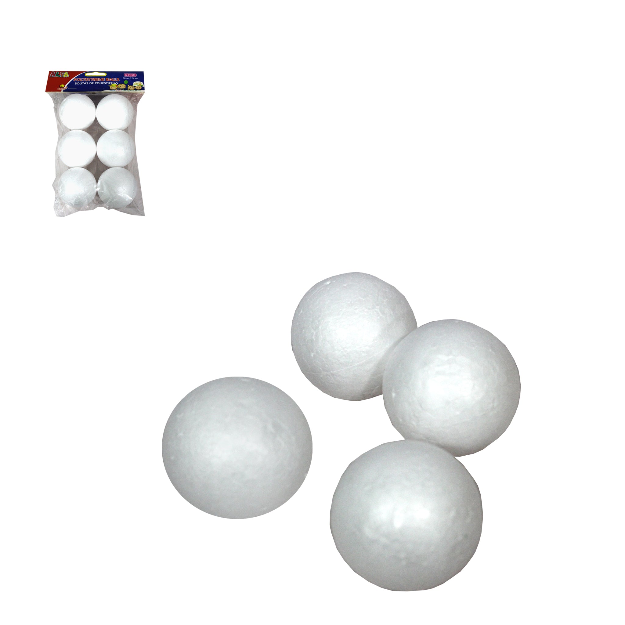 Bolas De Poliestireno 5.5CM 6PCS