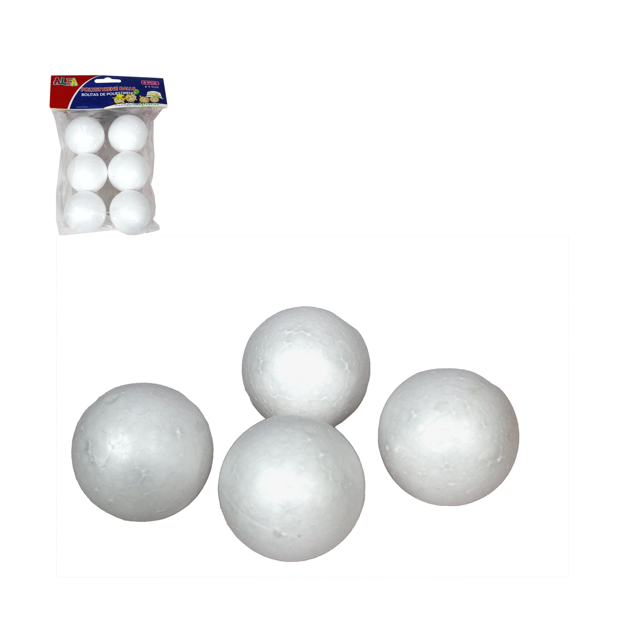 Bolas De Poliestireno 4.5CM 6PCS