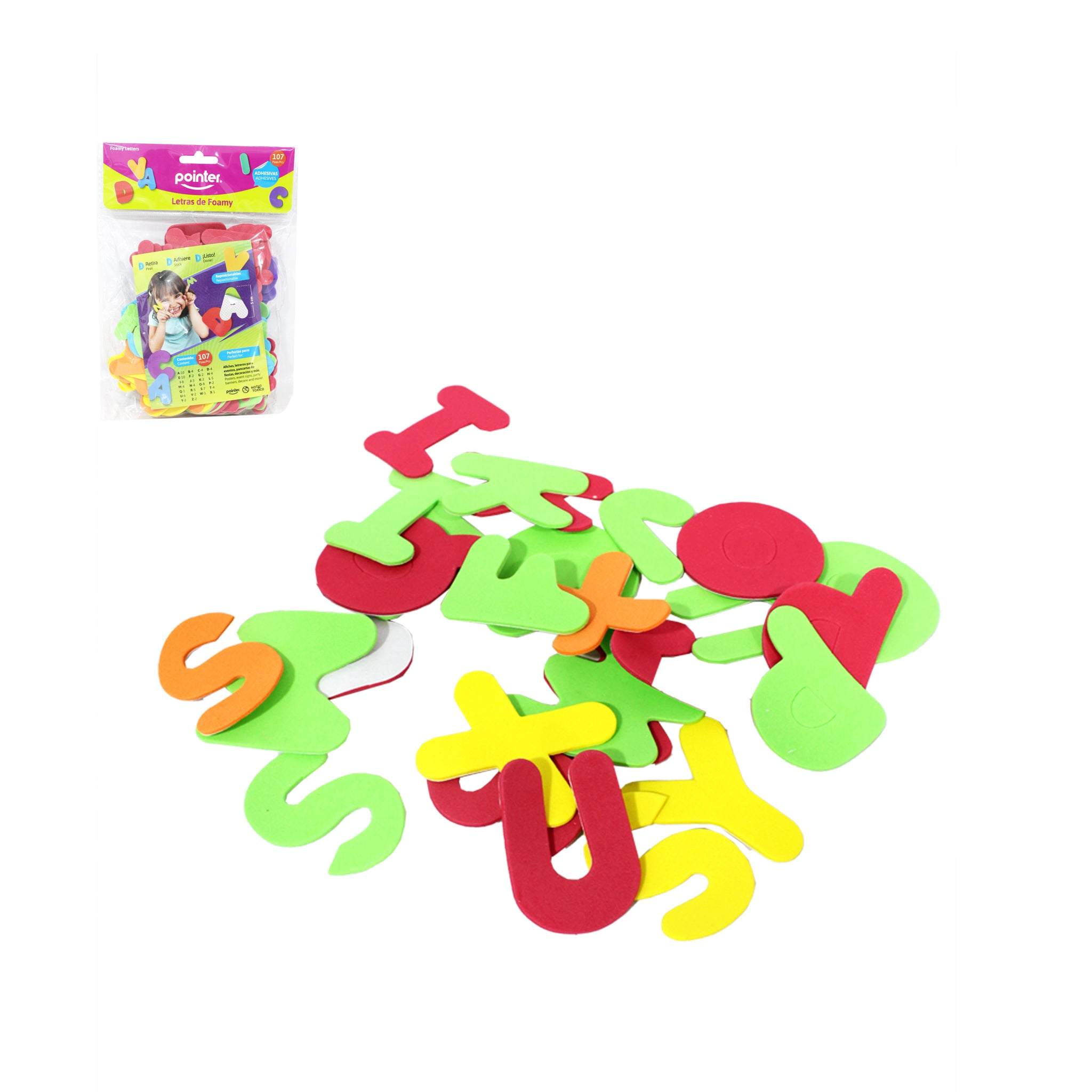 Letras Adhesivas De Foamy 107PCS