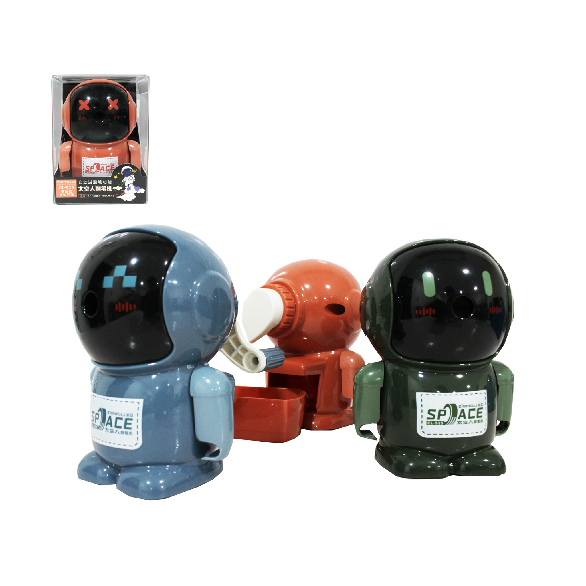 Sacapuntas Plásticos Con Forma (Robot)