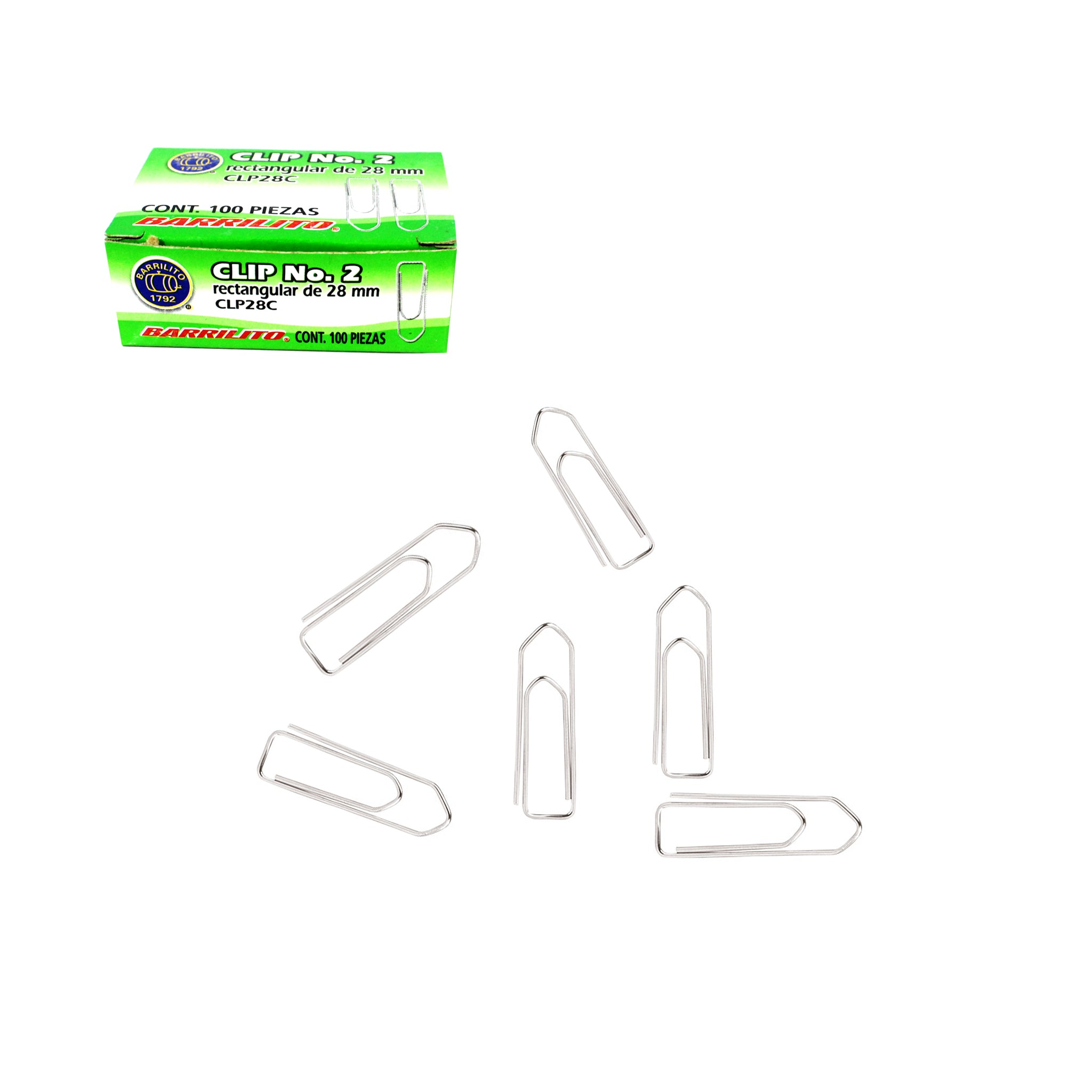 Clips Rectangulares 28MM 100pcs