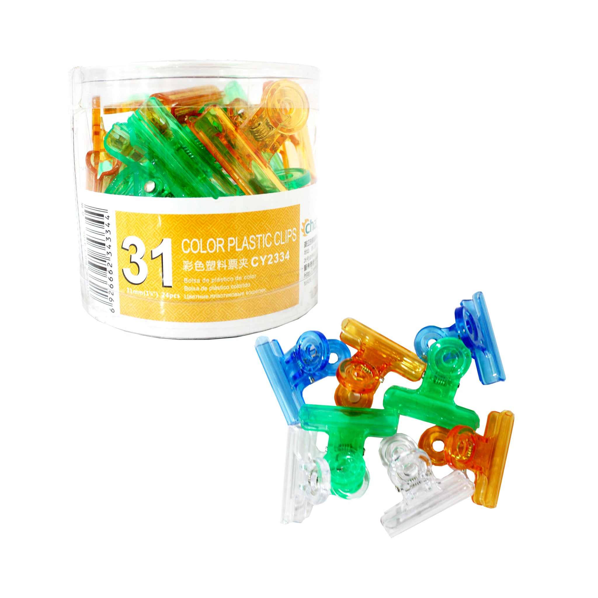 Clips Redondo Plástico 31MM 24PCS