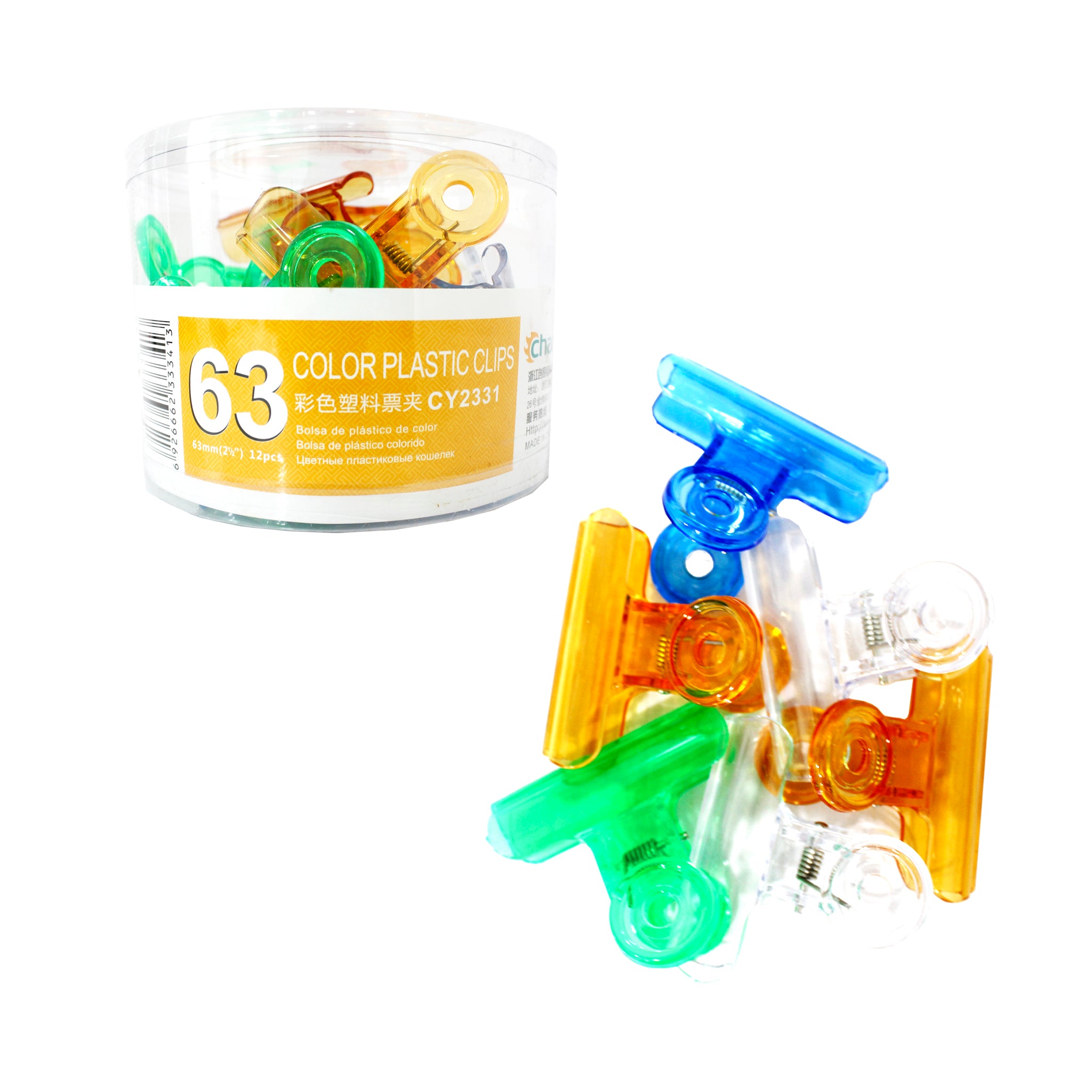 Clips Redondo Plástico 63MM 12PCS